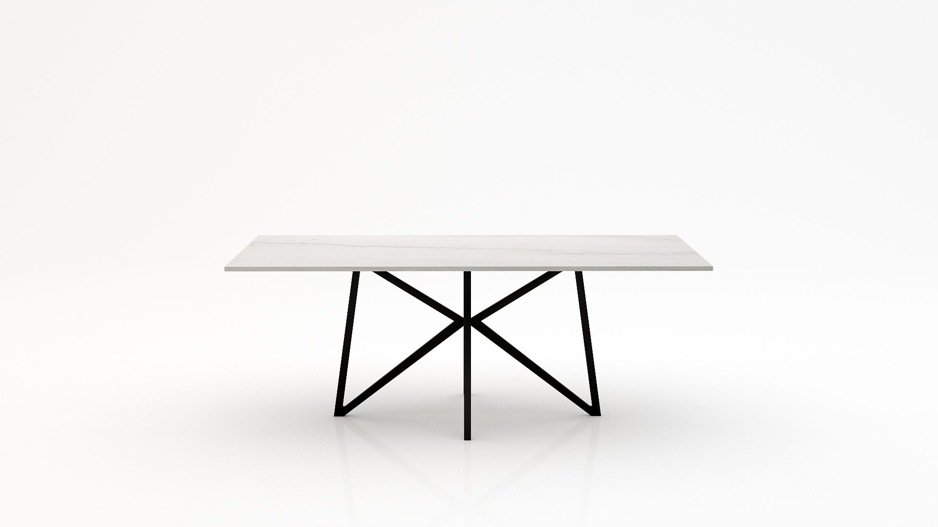 Rechthoekige marmeren eettafel Stella - Mont Blanc Quartzite - 260x100cm