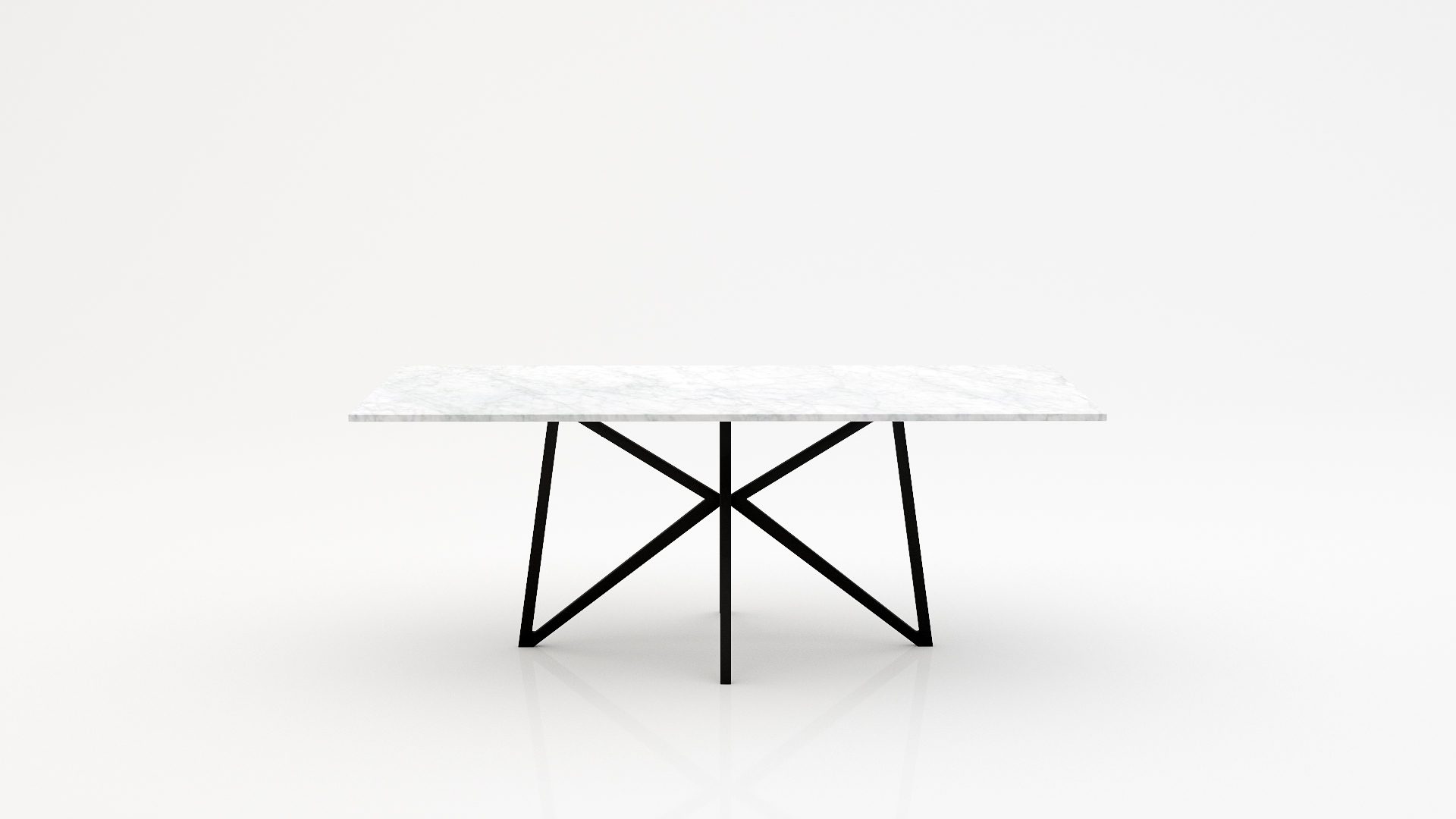 Rechthoekige marmeren eettafel Stella - Bianco Carrara CD CHIARO - 260x100cm