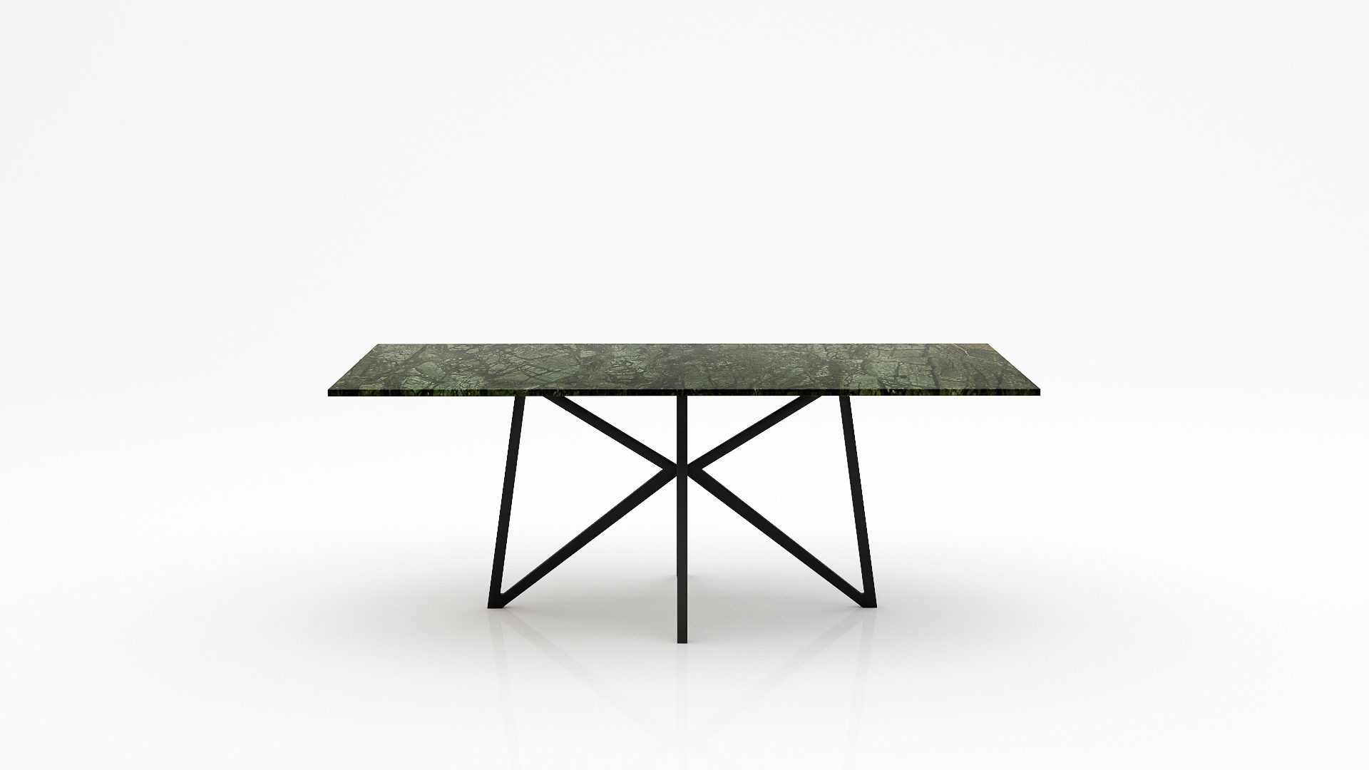 Rechthoekige marmeren eettafel Stella - Verde Guatemala - 260x100cm