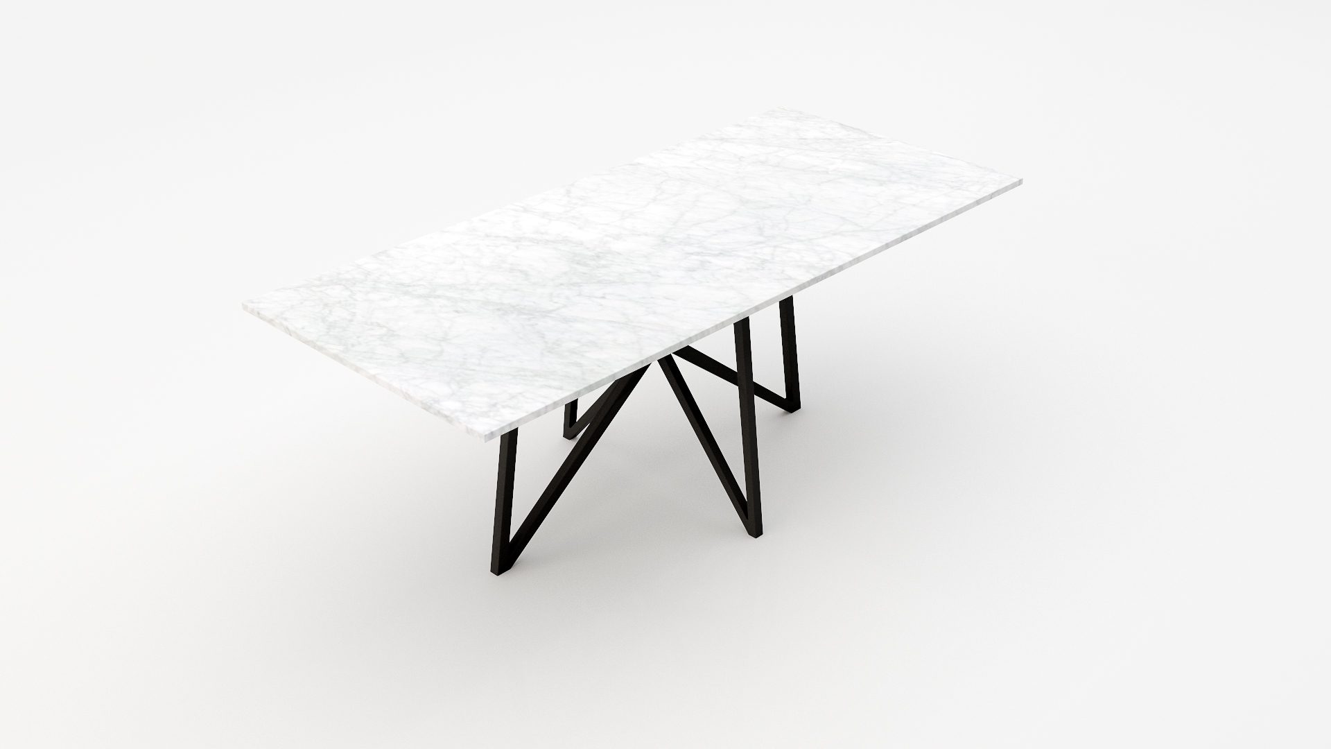 Rechthoekige marmeren eettafel Stella Bianco Carrara CD CHIARO - Afbeelding 2