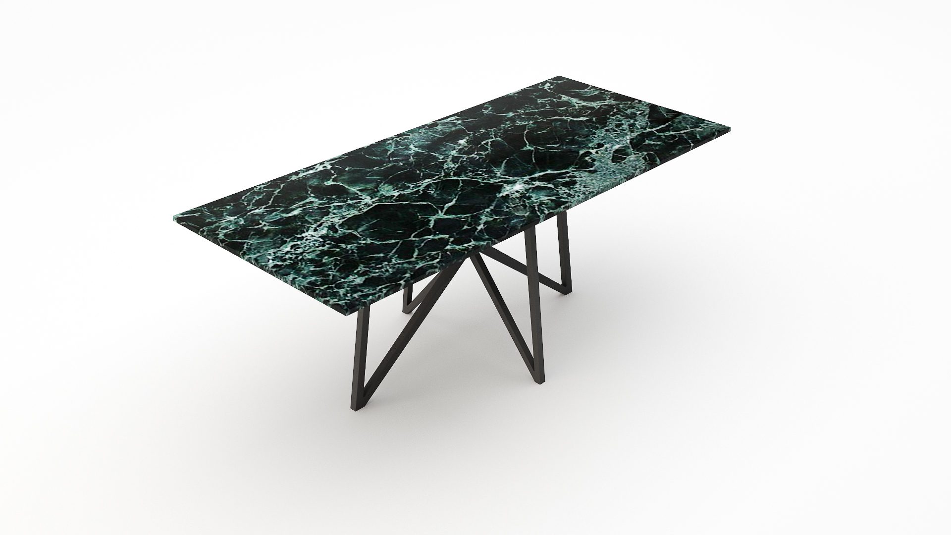 Rechthoekige marmeren eettafel Stella - Verde rameggiato - Afbeelding 2