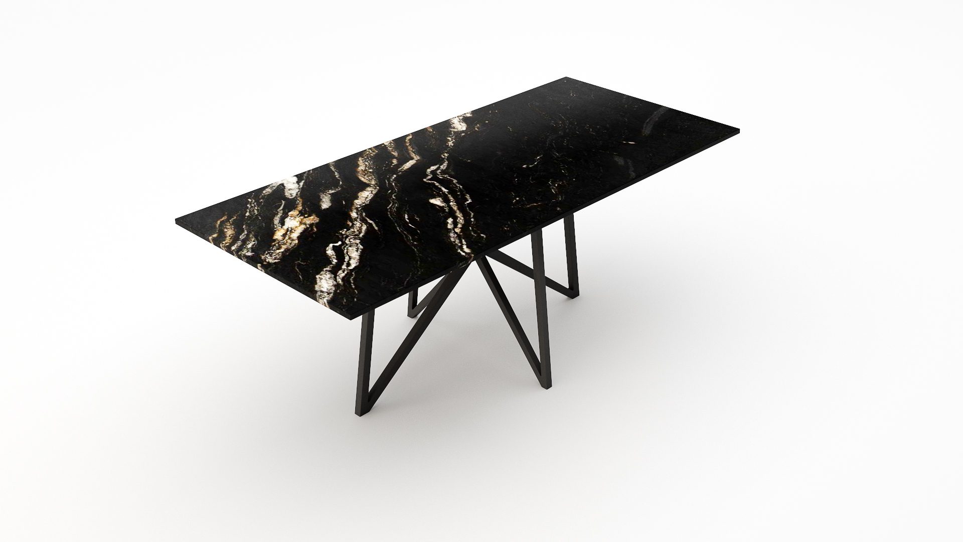 Rechthoekige marmeren eettafel Stella - Titanium - Afbeelding 2