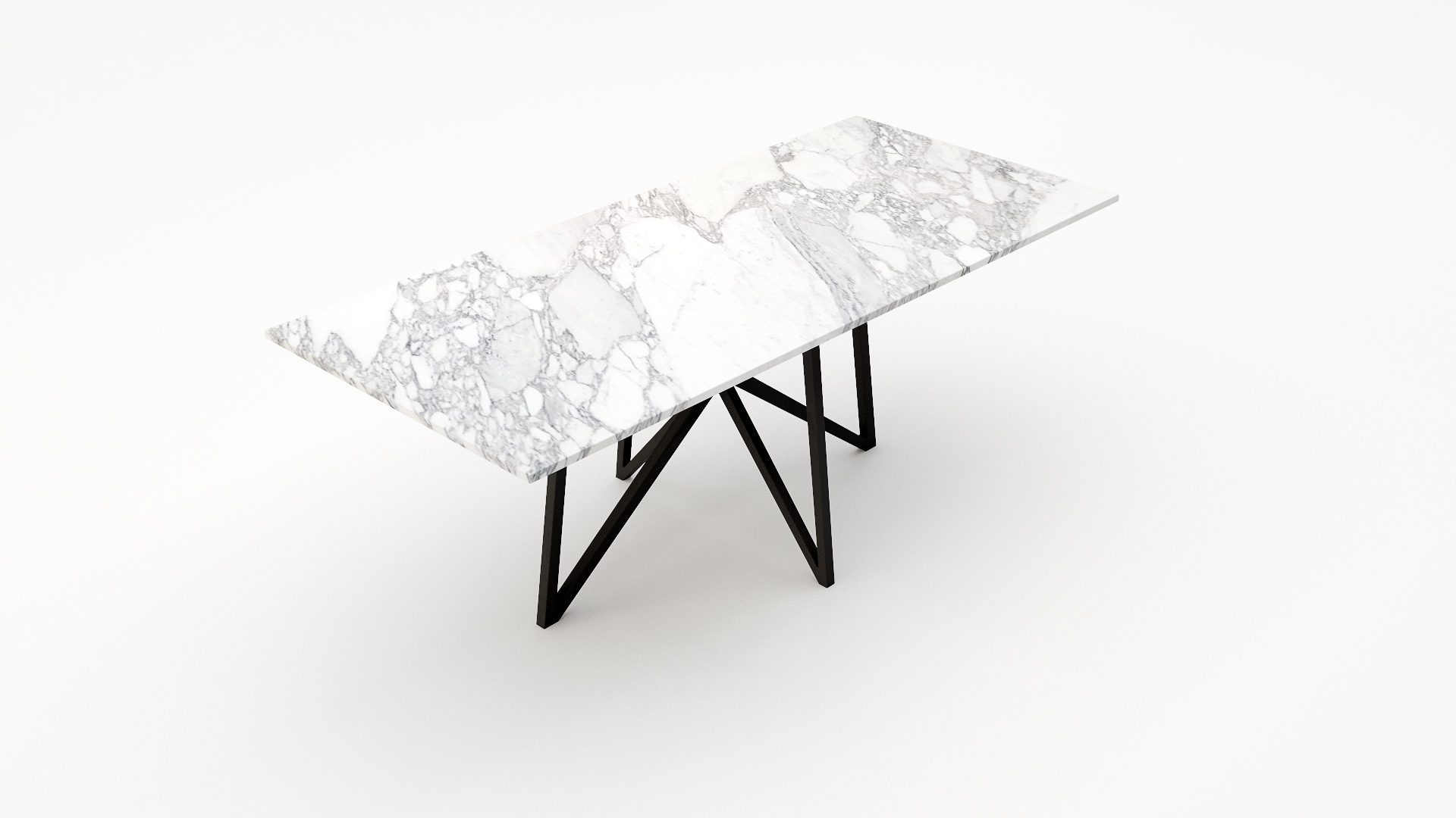 Rechthoekige marmeren eettafel Stella - Arabescato Carrara - Afbeelding 2