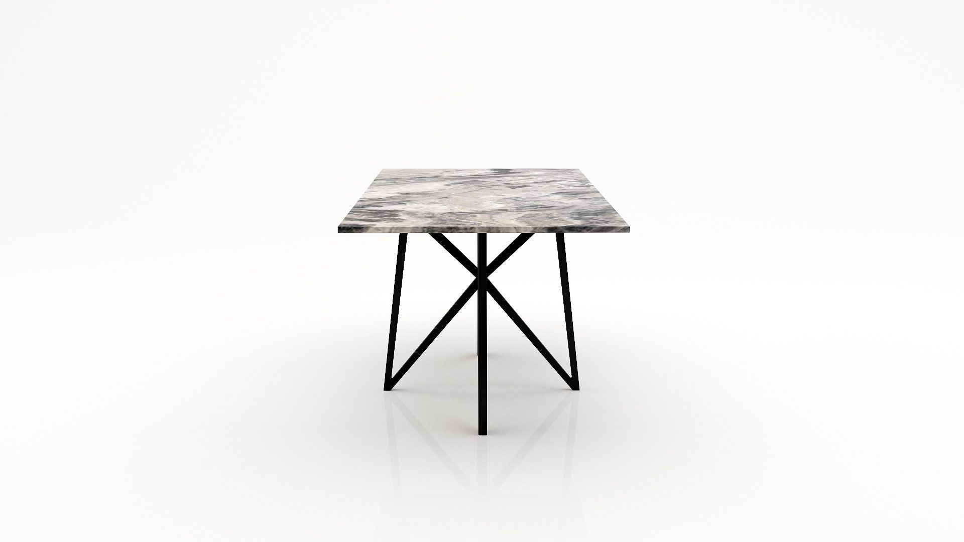 Rechthoekige marmeren eettafel Stella Arabescato Orobico Grigio - Afbeelding 3