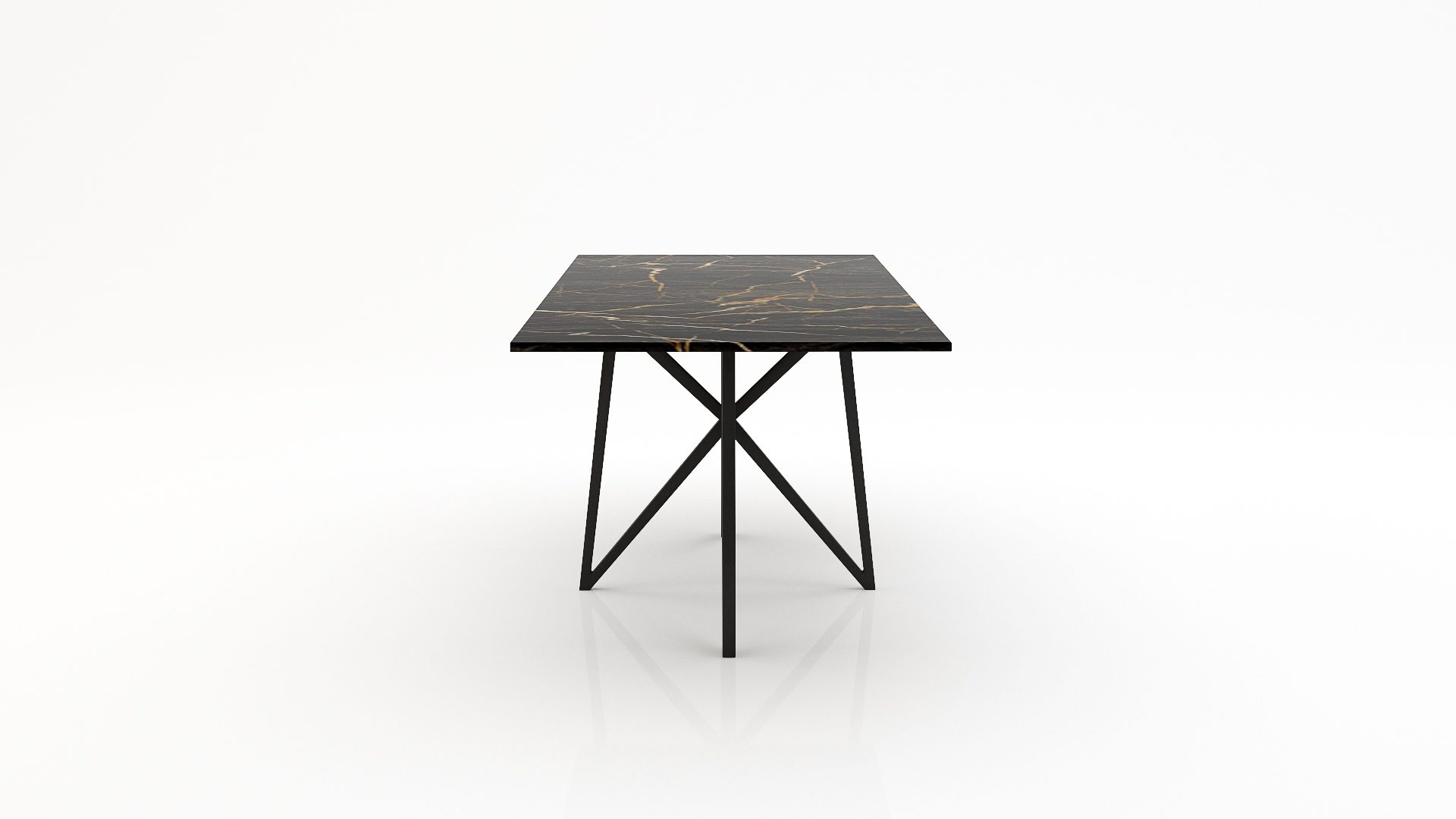 Rechthoekige marmeren eettafel Stella Nero saint port laurent - Afbeelding 3