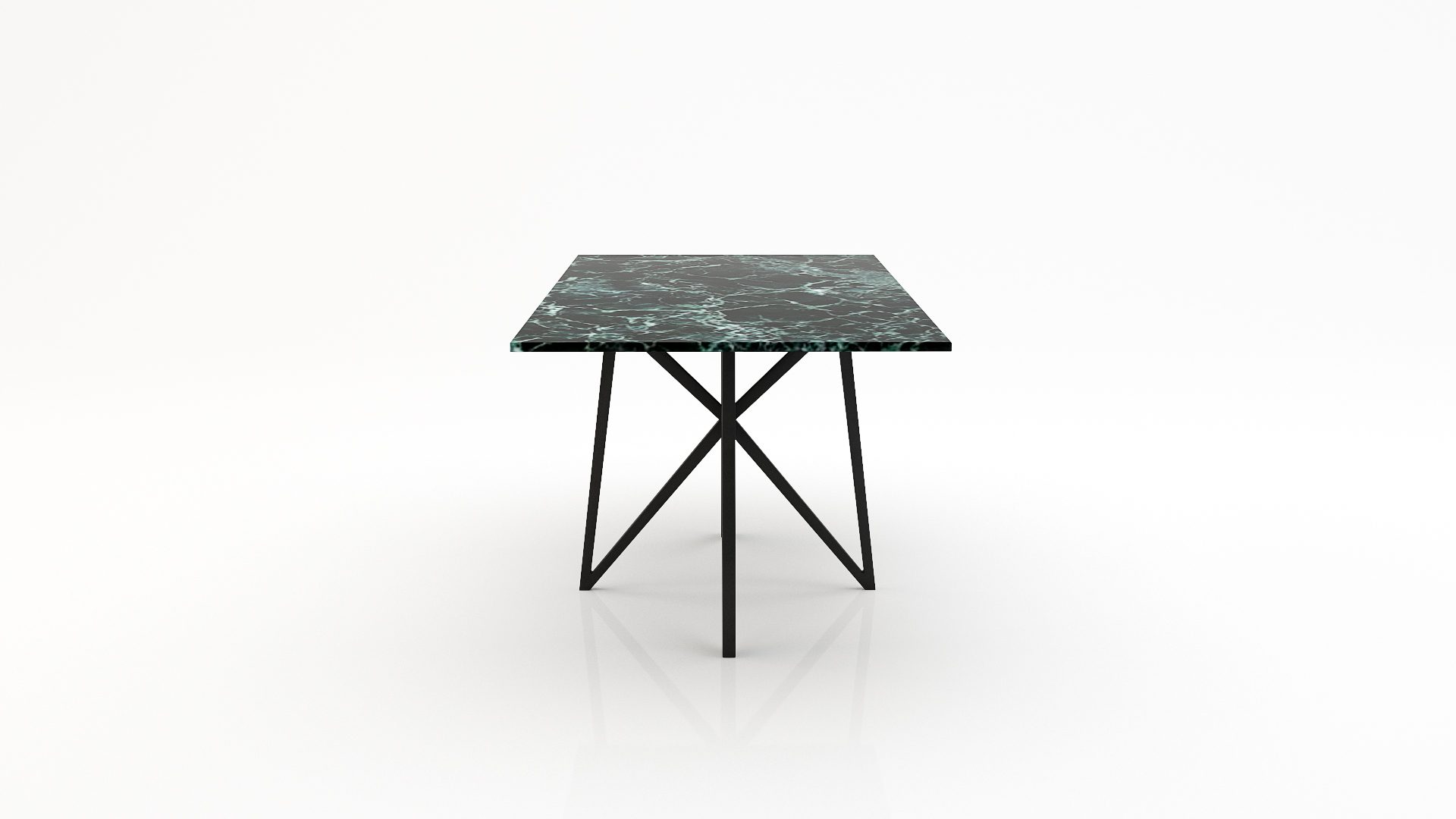 Rechthoekige marmeren eettafel Stella - Verde rameggiato - Afbeelding 3