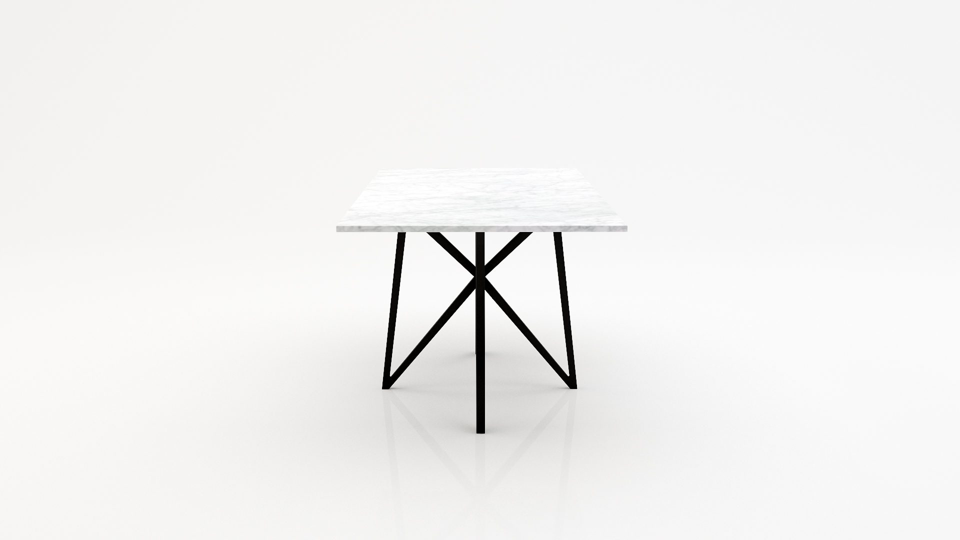 Rechthoekige marmeren eettafel Stella Bianco Carrara CD CHIARO - Afbeelding 3