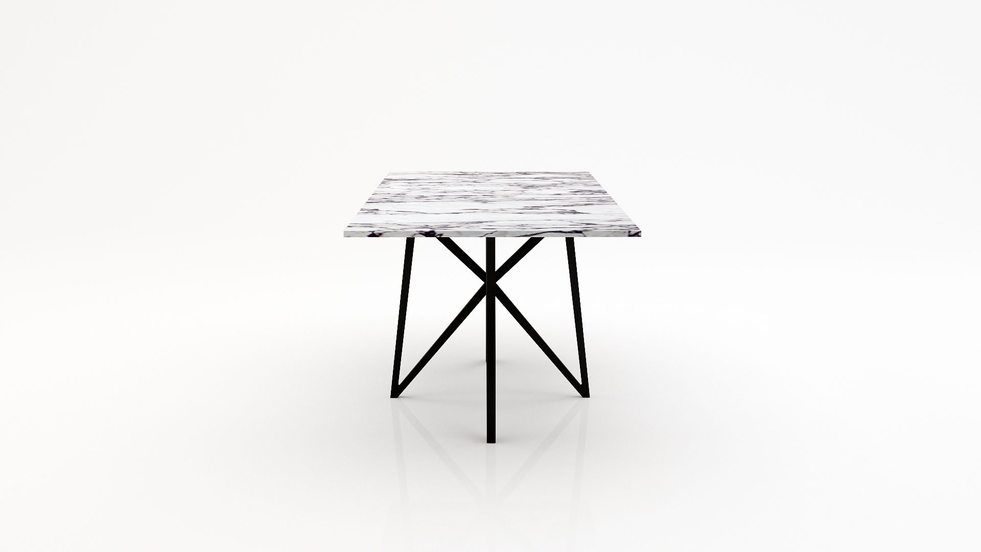 Rechthoekige marmeren eettafel Stella - Calcatta Viola - Afbeelding 3