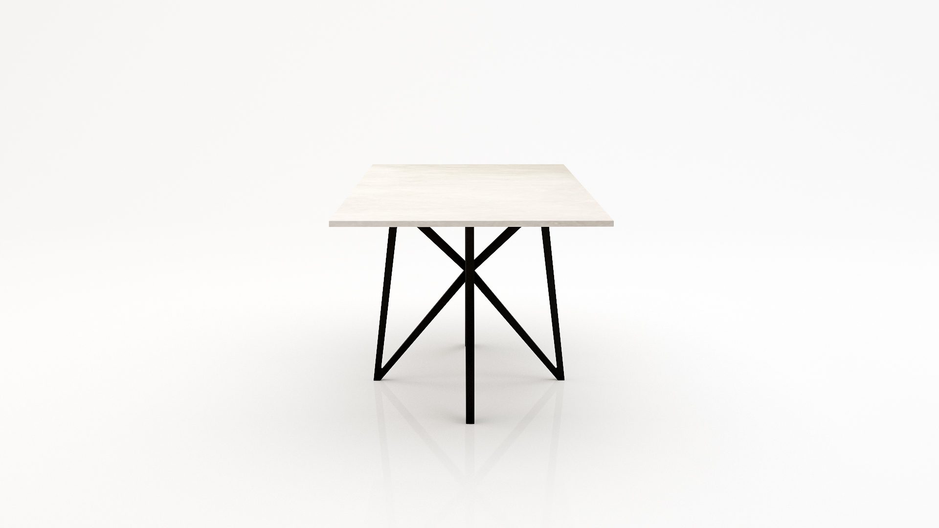 Rechthoekige marmeren eettafel Stella - Botticino Semi Classico - Afbeelding 3