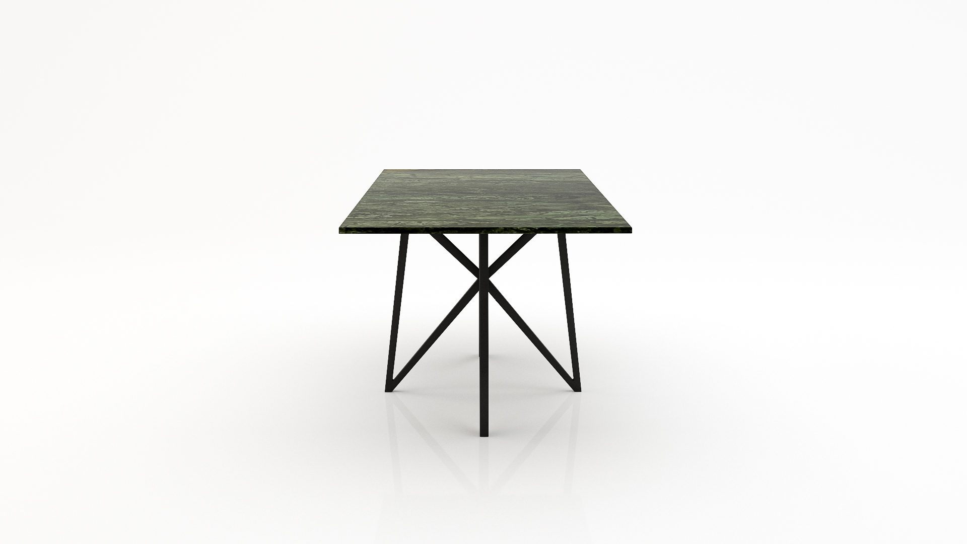 Rechthoekige marmeren eettafel Stella - Verde Guatemala - Afbeelding 3