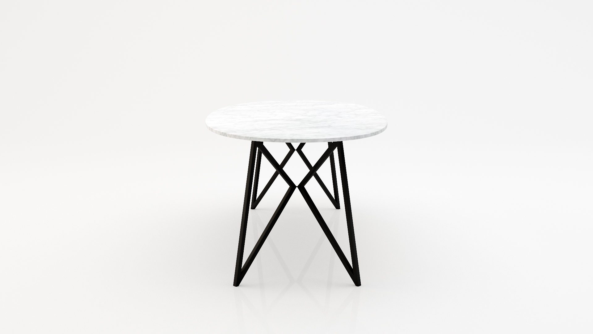 Ovale marmeren eettafel Pipistrello Bianco Carrara CD CHIARO - Afbeelding 3