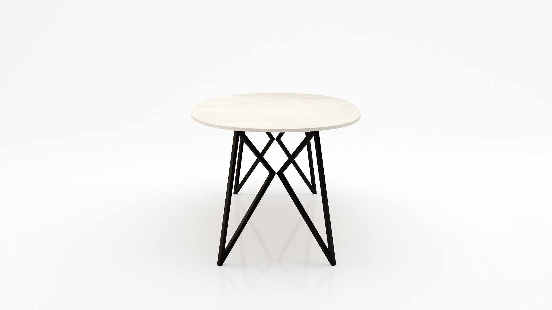 Ovale marmeren eettafel Pipistrello Botticino Semi Classico - Afbeelding 3