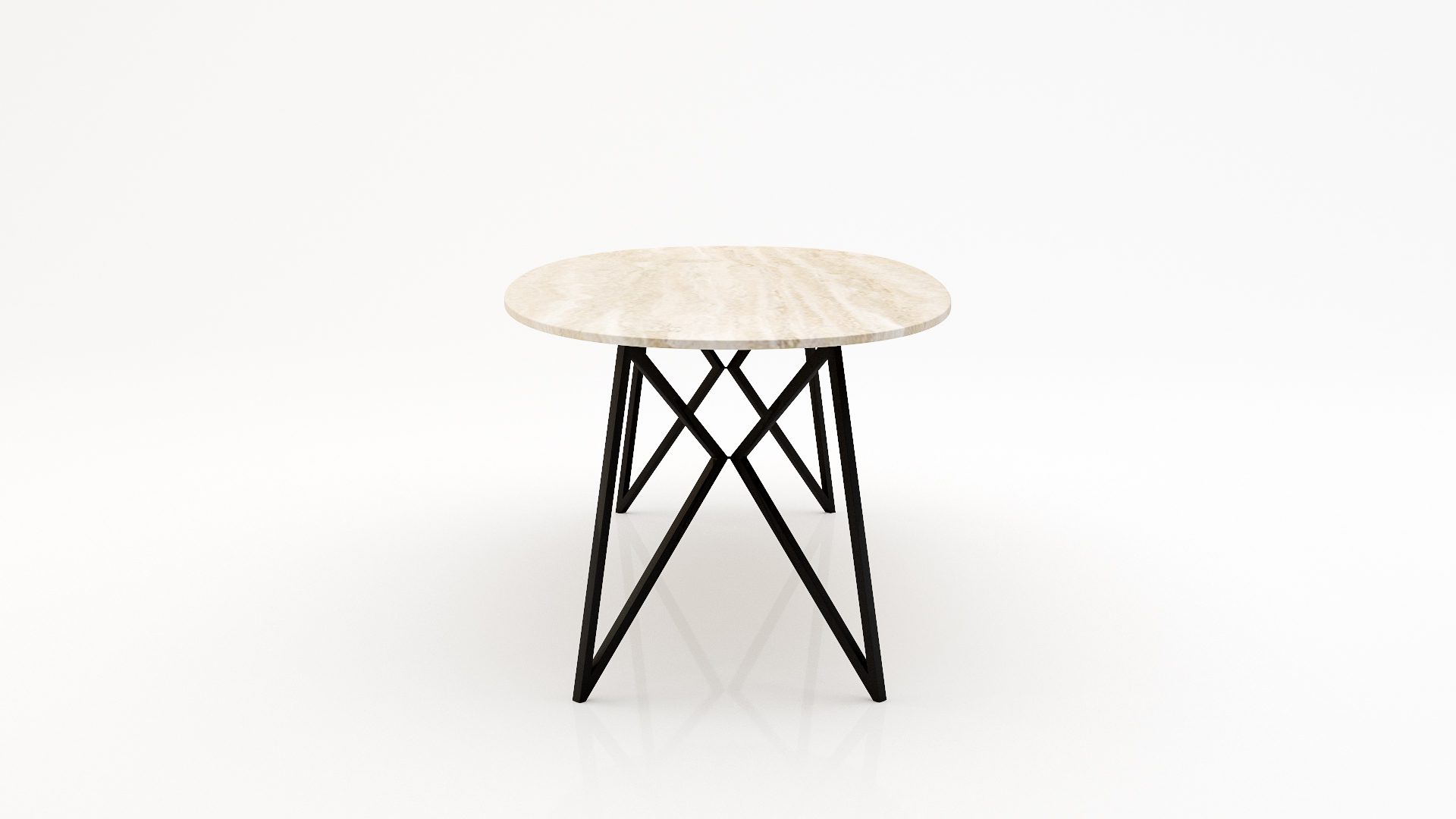Ovale marmeren eettafel Pipistrello - Travertino Chiaro - Afbeelding 3