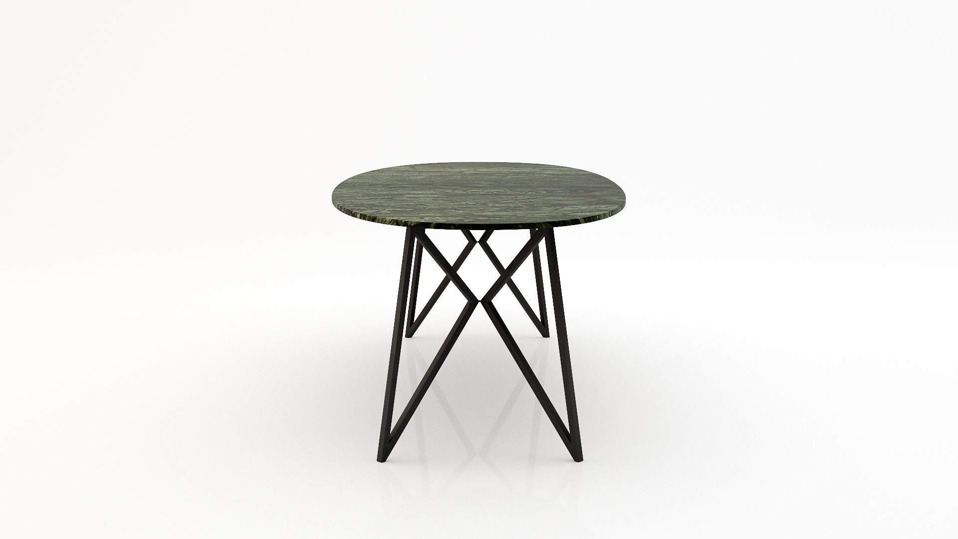 Ovale marmeren eettafel Pipistrello - Verde Guatemala - Afbeelding 3