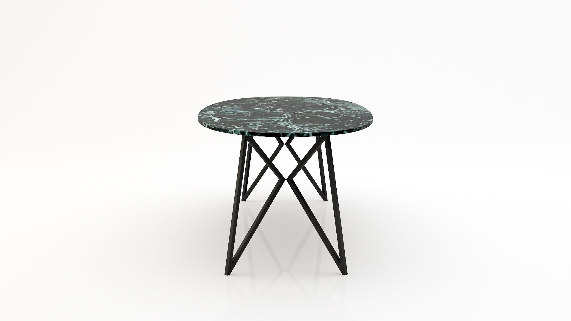 Ovale marmeren eettafel Pipistrello - Verde rameggiato - Afbeelding 3