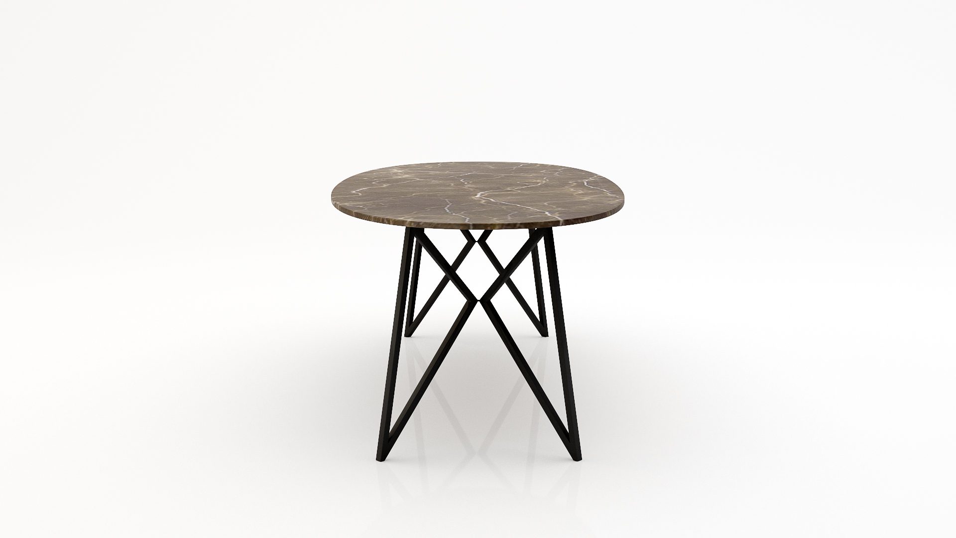 Ovale marmeren eettafel Pipistrello - Royal Brown - Afbeelding 3