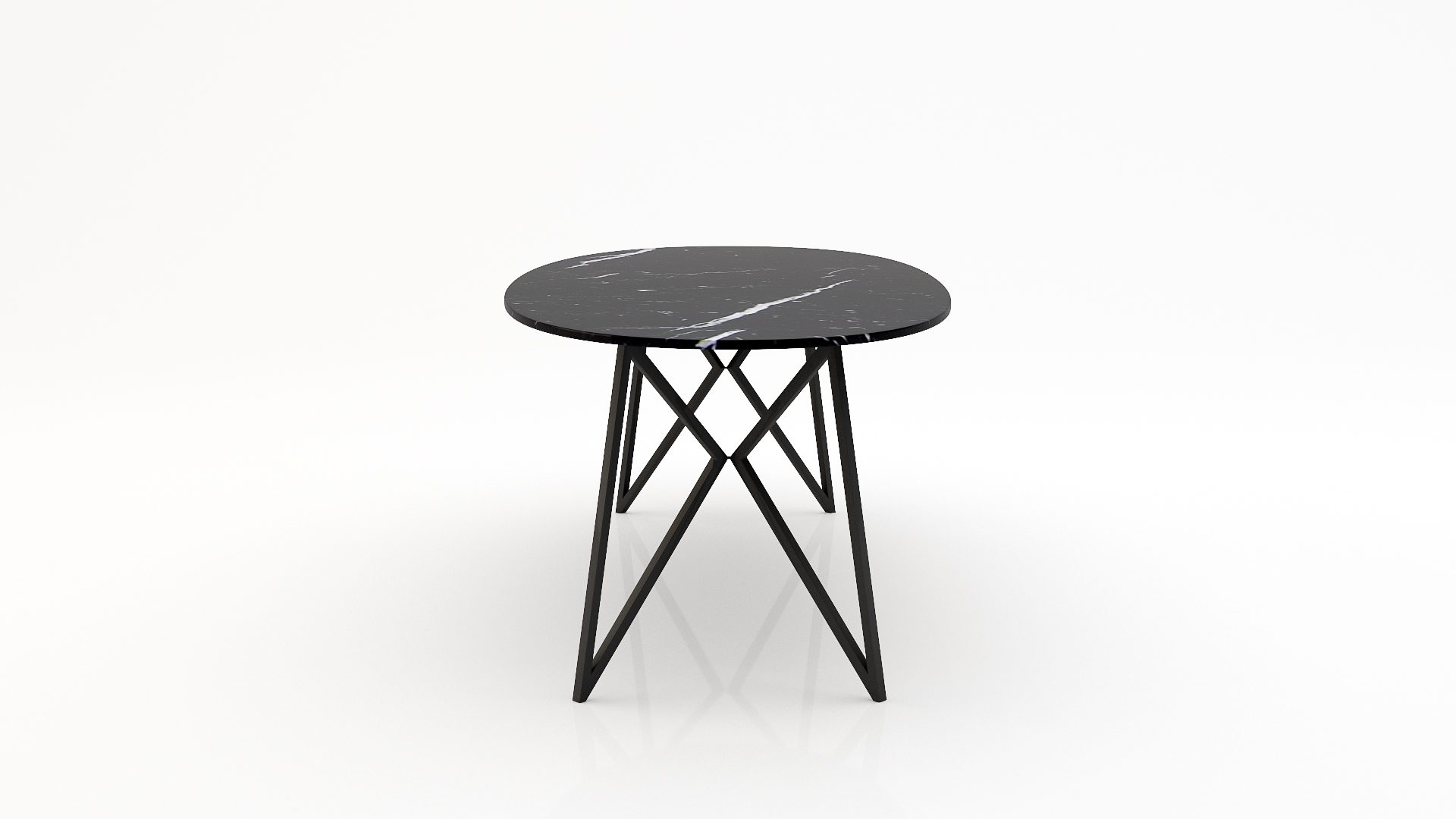 Ovale marmeren eettafel Pipistrello - Nero Marquina - Afbeelding 3