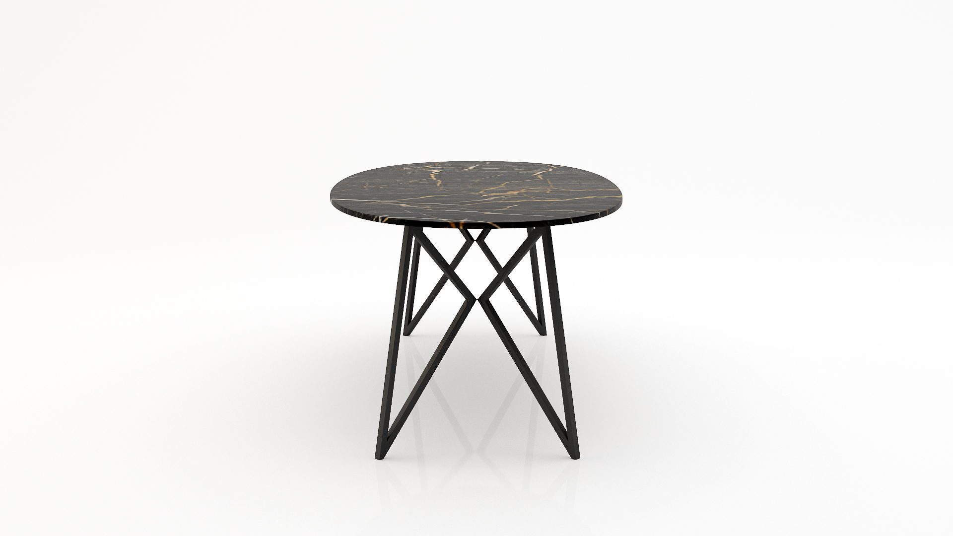 Ovale marmeren eettafel Pipistrello Nero saint port laurent - Afbeelding 3