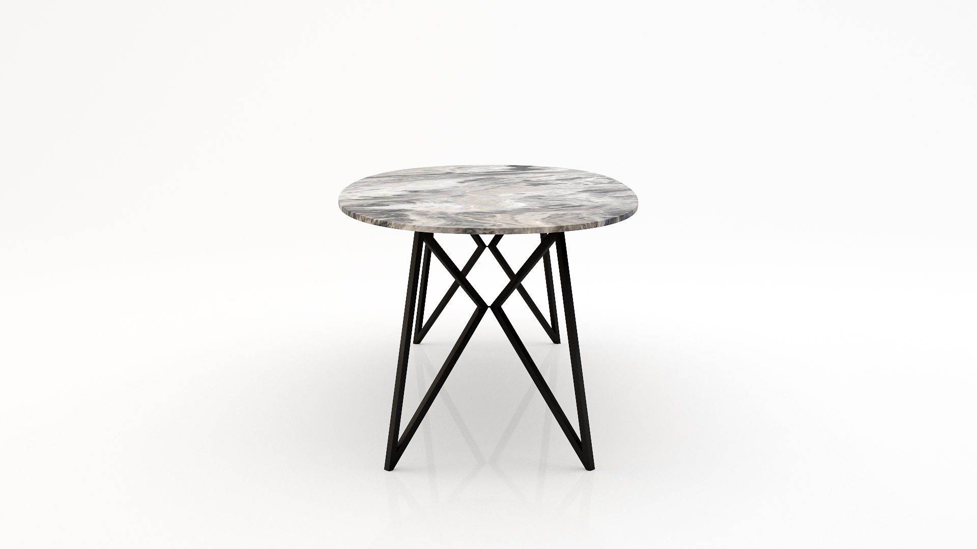 Ovale marmeren eettafel Pipistrello Arabescato Orobico Grigio - Afbeelding 3