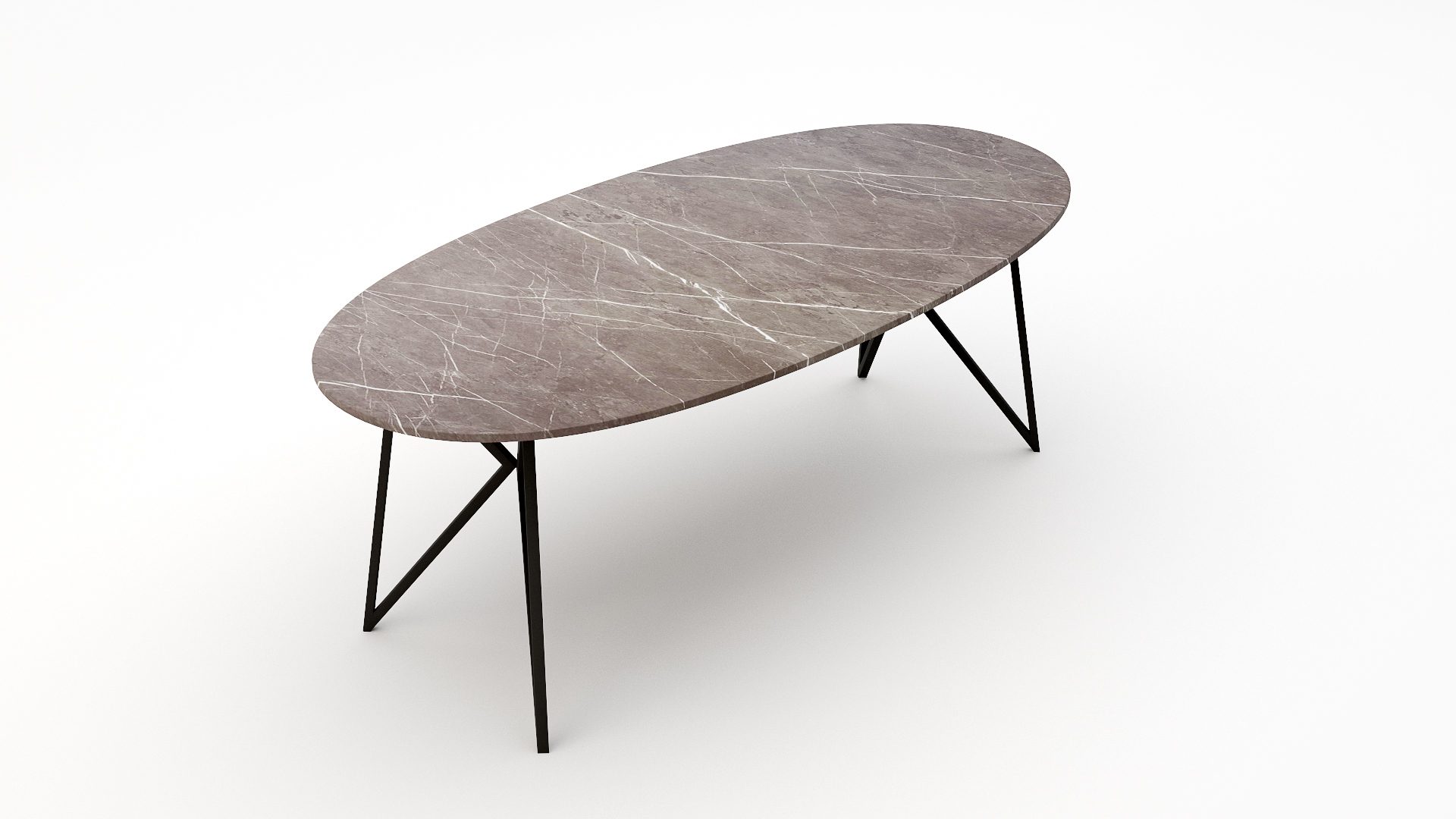 Ovale marmeren eettafel Pipistrello - Pietra Grey - Afbeelding 2