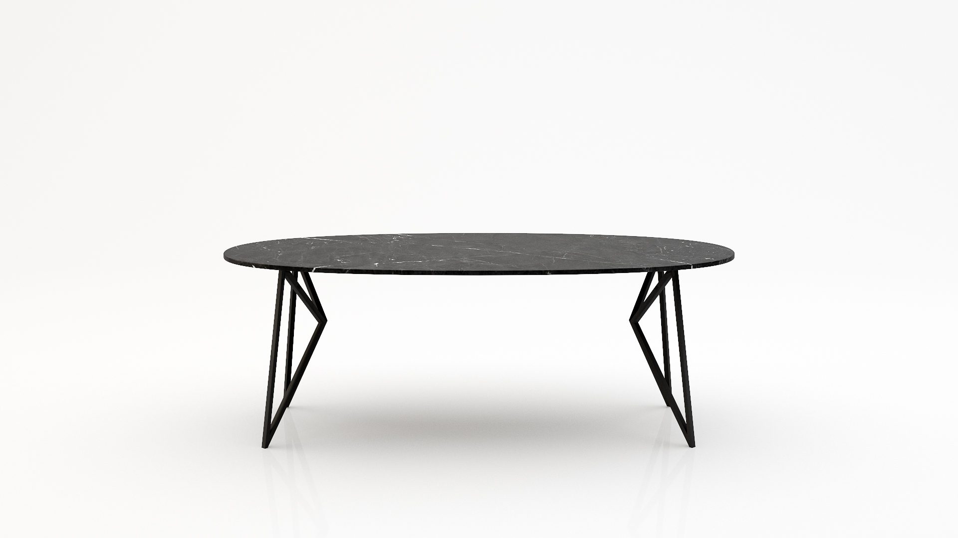 Ovale marmeren eettafel Pipistrello - Negresco - 260x130cm