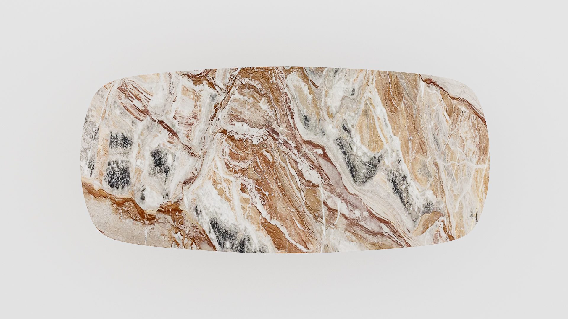 Deens ovale marmeren eettafel Pipistrello Arabescato Orobico Rosso - Afbeelding 4