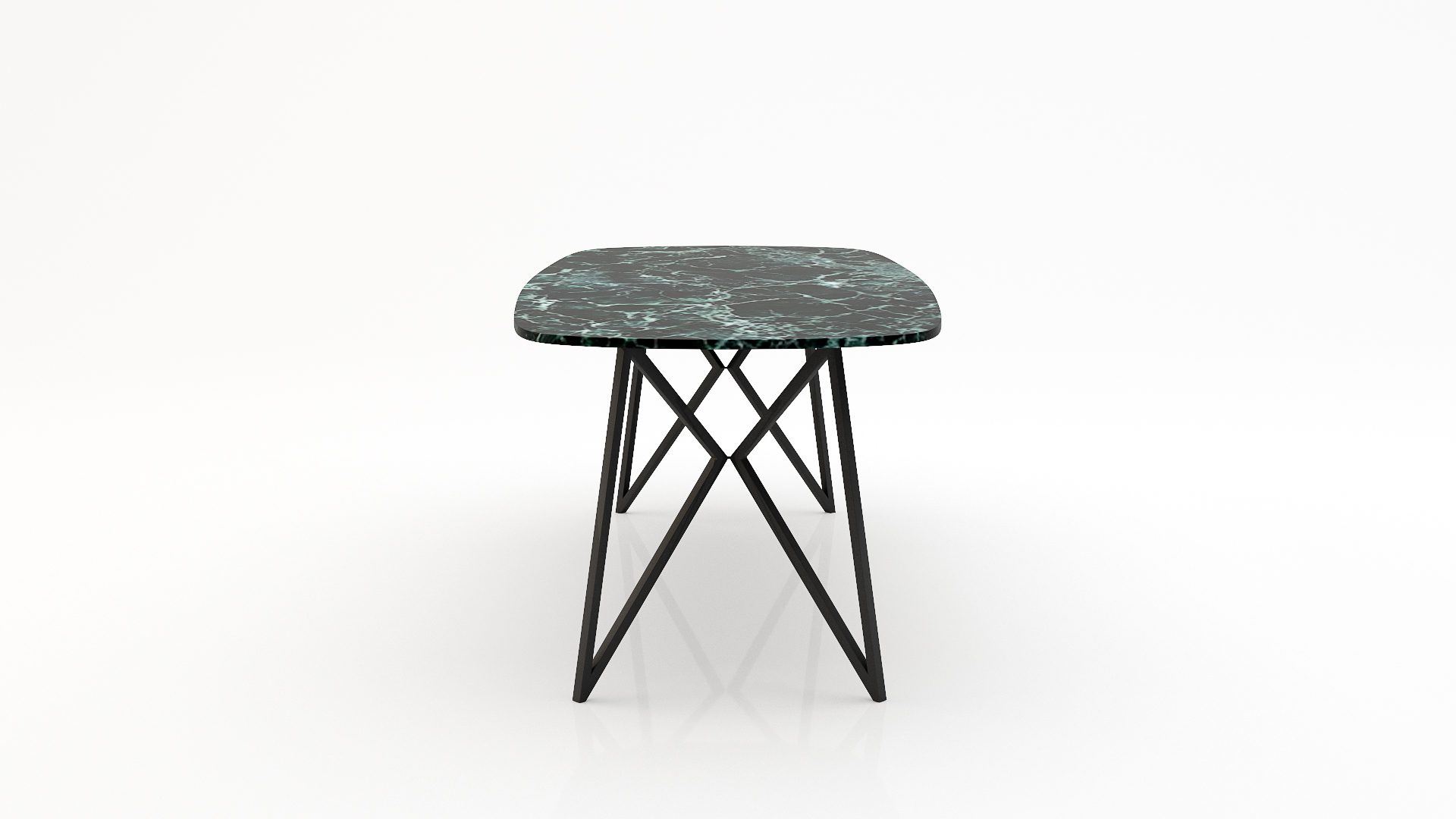 Deens ovale marmeren eettafel Pipistrello - Verde rameggiato - Afbeelding 3