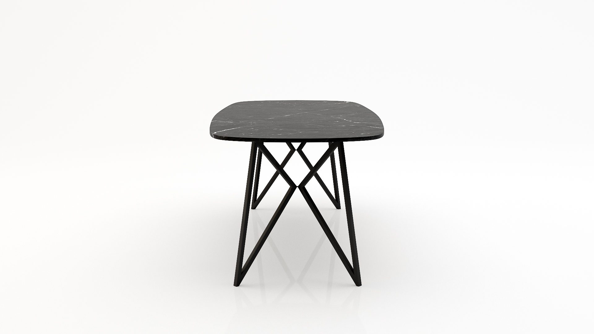 Deens ovale marmeren eettafel Pipistrello - Negresco - Afbeelding 3