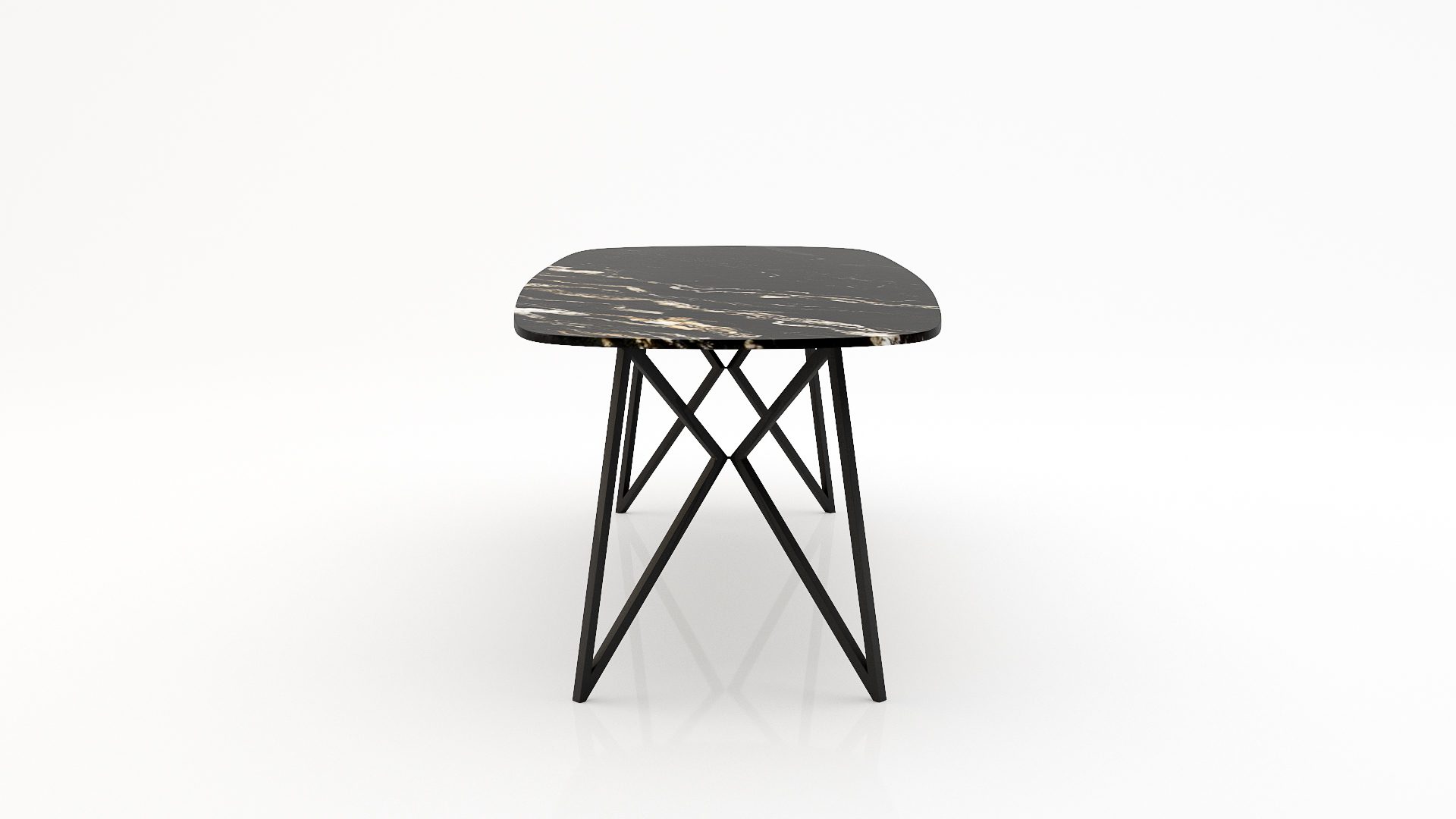 Deens ovale marmeren eettafel Pipistrello - Titanium - Afbeelding 3