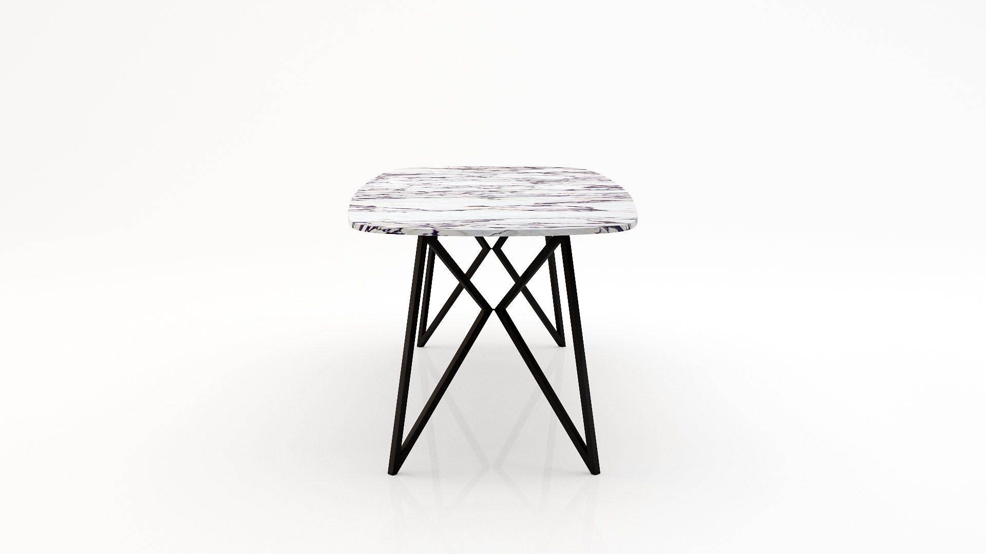 Deens ovale marmeren eettafel Pipistrello - Calcatta Viola - Afbeelding 3