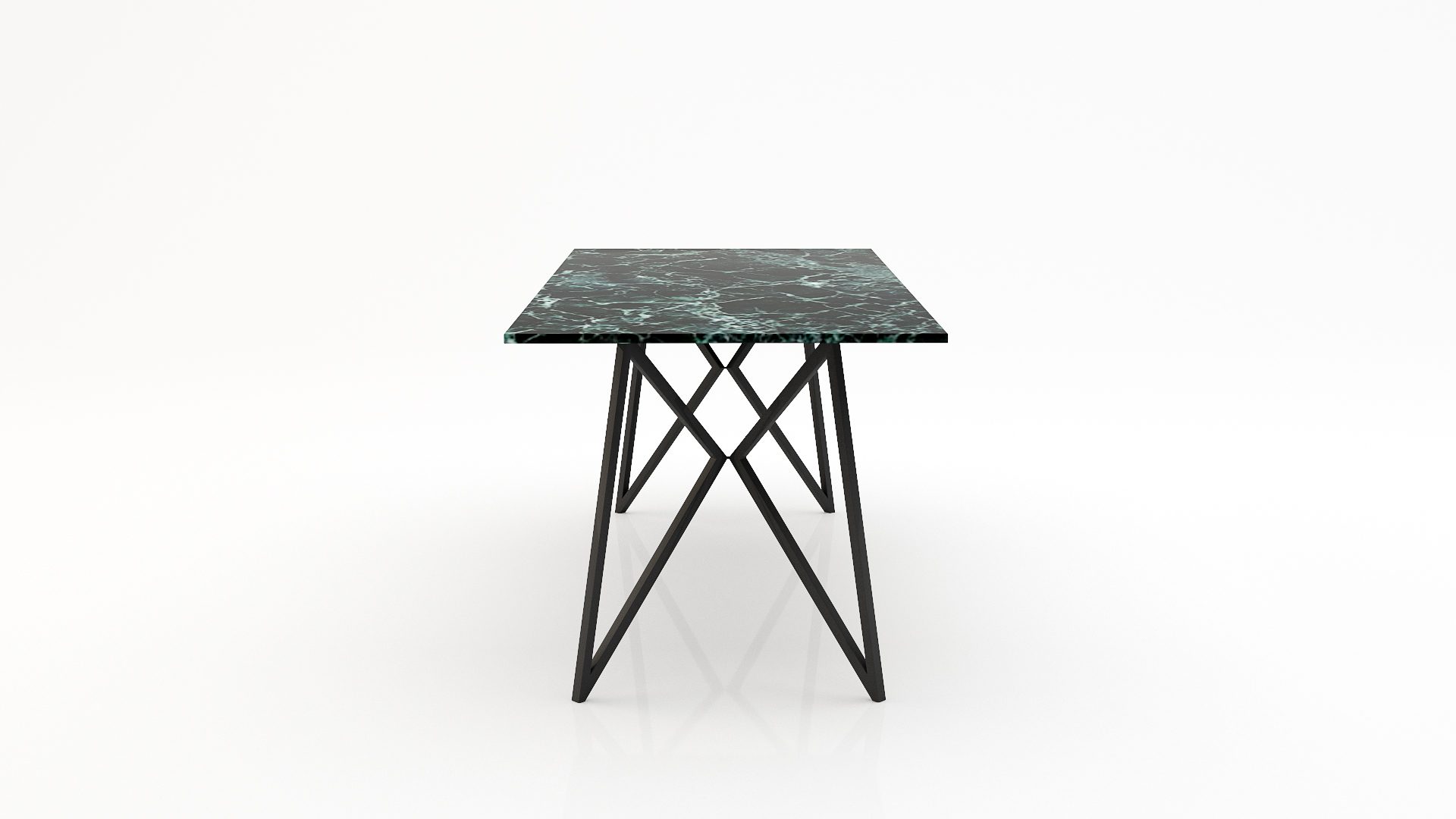 Rechthoekige marmeren eettafel Pipistrello Verde rameggiato - Afbeelding 3