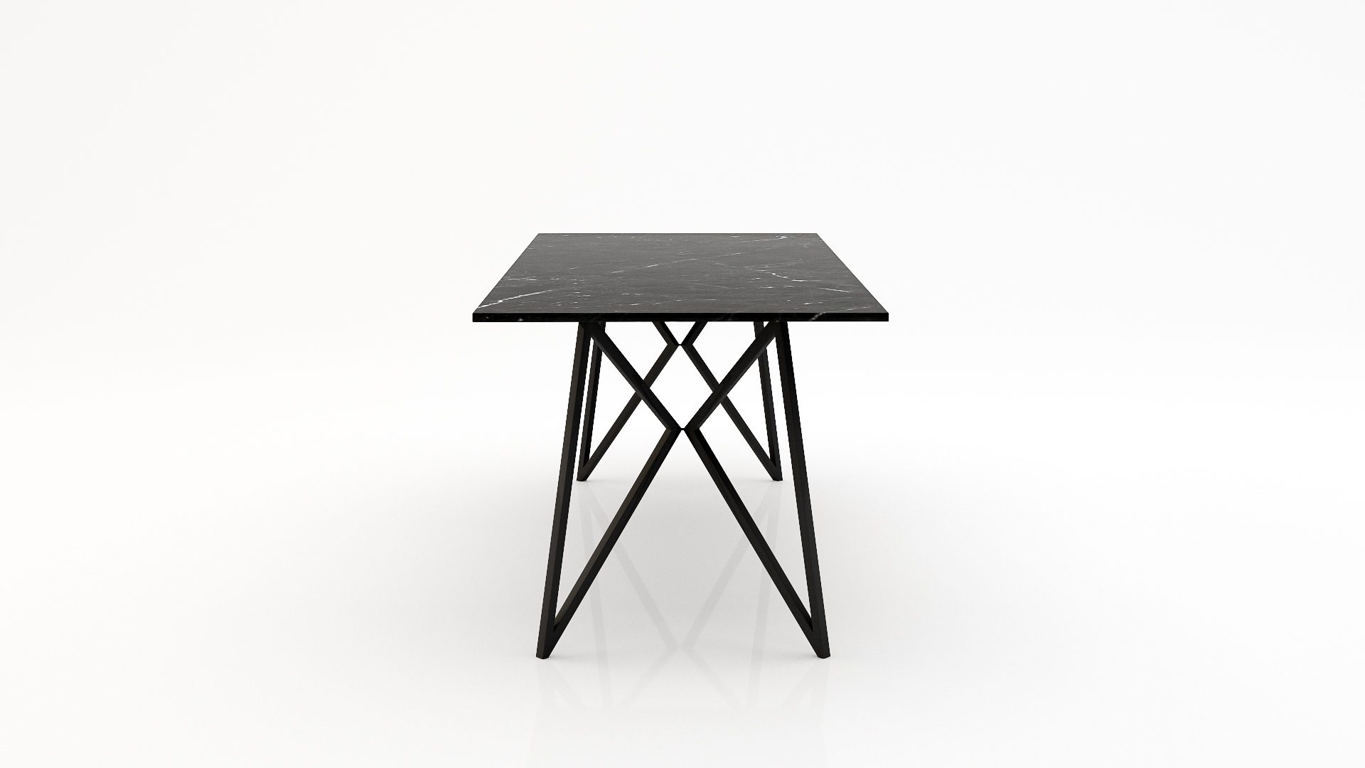 Rechthoekige marmeren eettafel Pipistrello - Negresco - Afbeelding 3