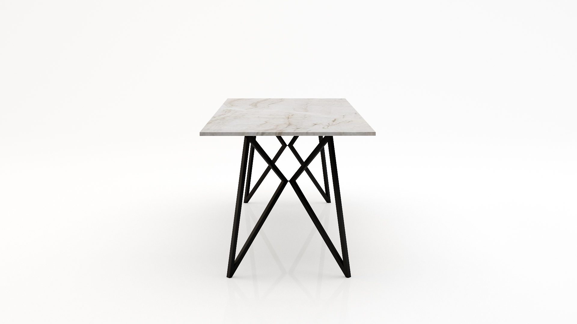 Rechthoekige marmeren eettafel Pipistrello Taj Mahal Quartzite - Afbeelding 3