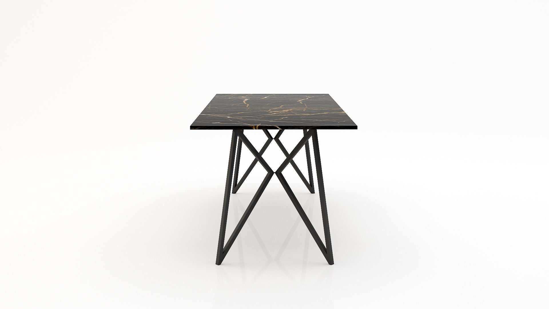 Rechthoekige marmeren eettafel Pipistrello Nero saint port laurent - Afbeelding 3