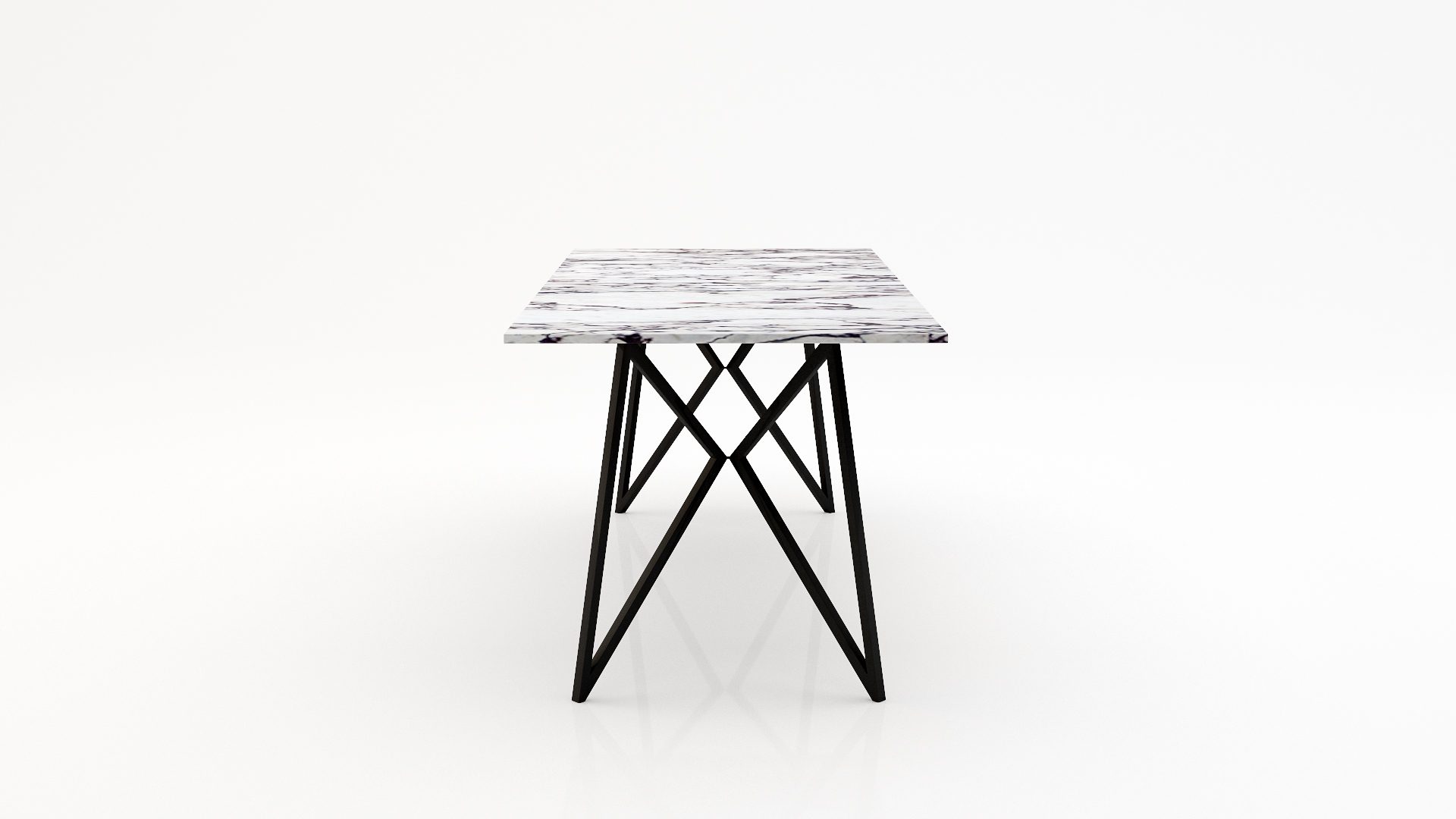 Rechthoekige marmeren eettafel Pipistrello - Calcatta Viola - Afbeelding 3