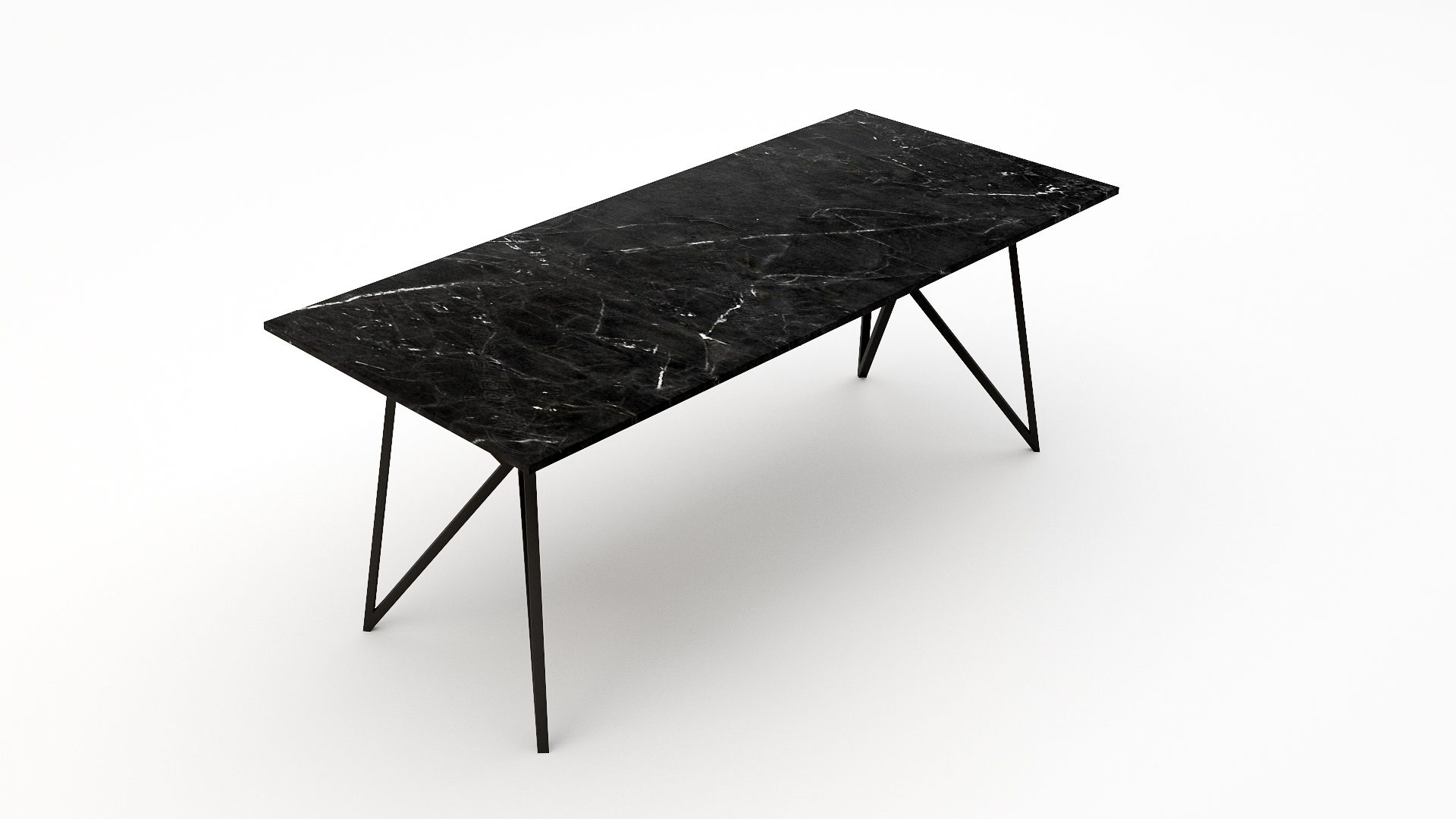Rechthoekige marmeren eettafel Pipistrello - Negresco - Afbeelding 2