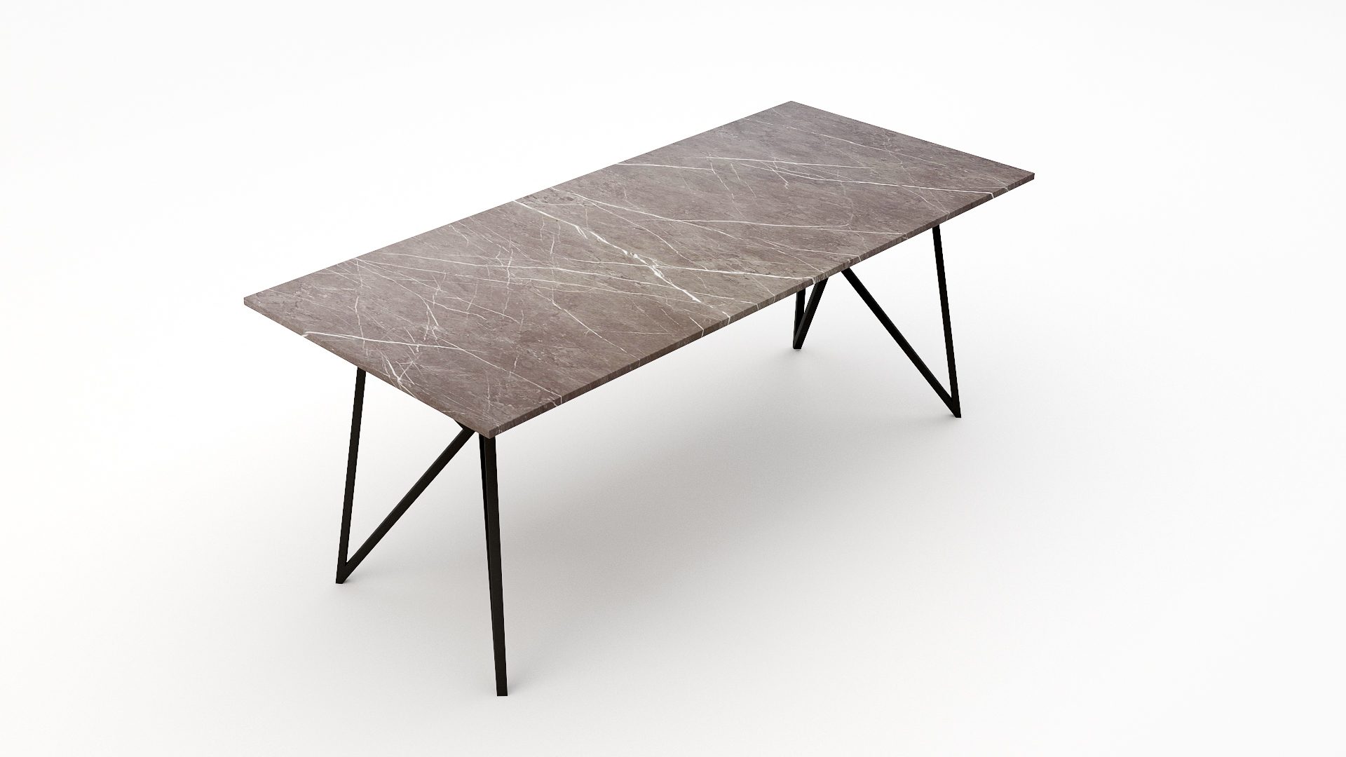 Rechthoekige marmeren eettafel Pipistrello - Pietra Grey - Afbeelding 2