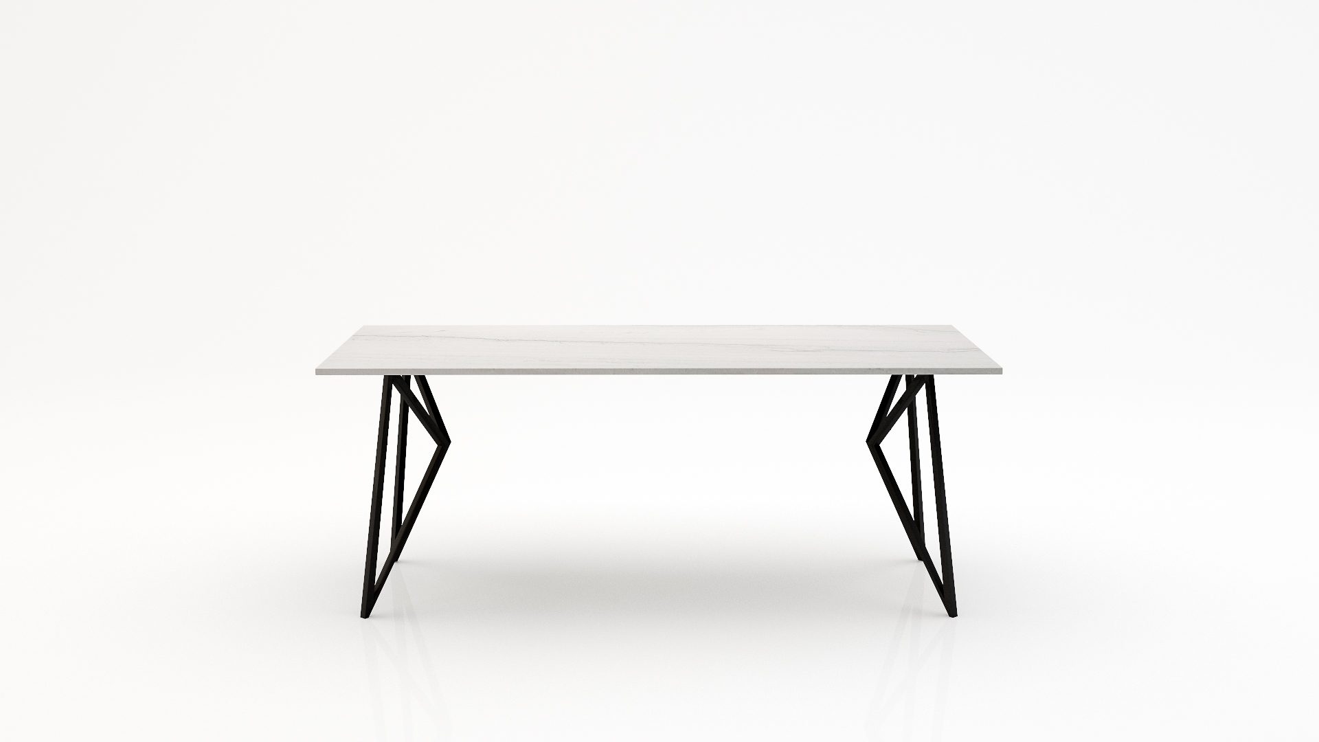 Rechthoekige marmeren eettafel Pipistrello - Mont Blanc Quartzite - 260x100cm