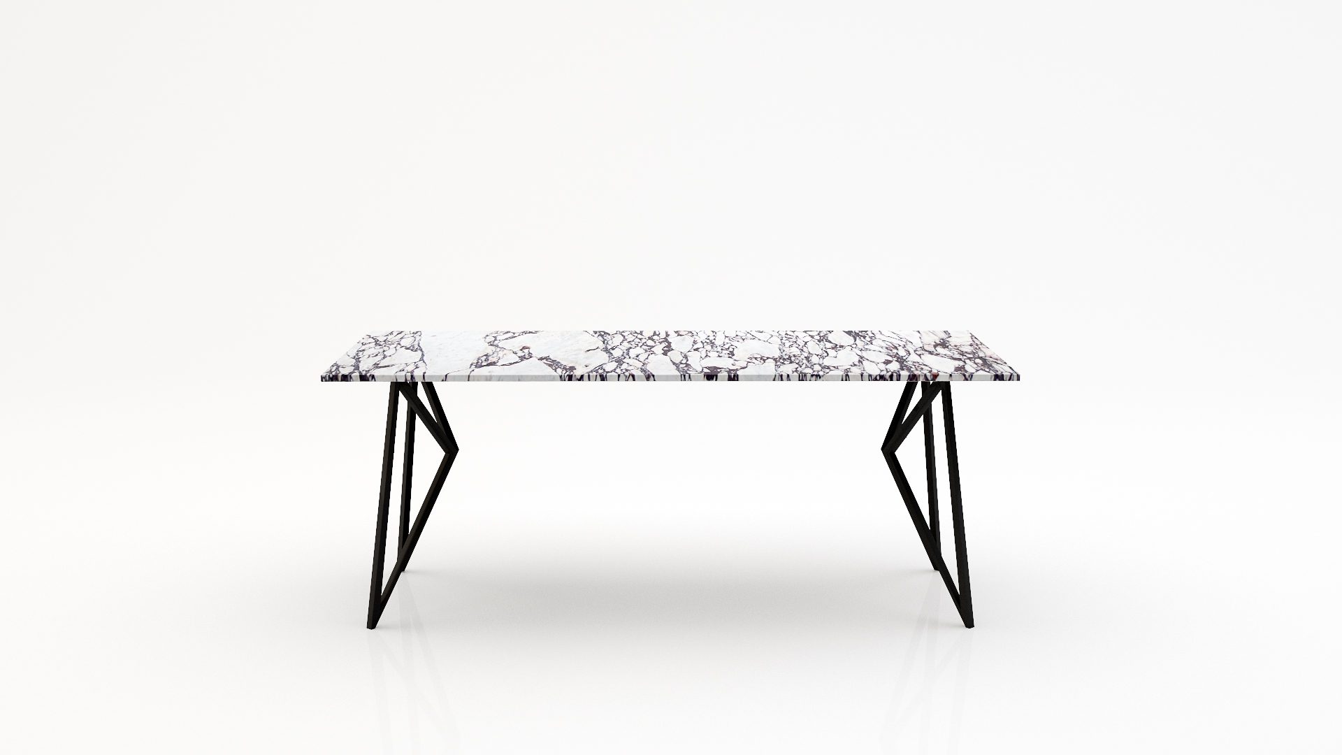 Rechthoekige marmeren eettafel Pipistrello - Calcatta Viola - 260x100cm