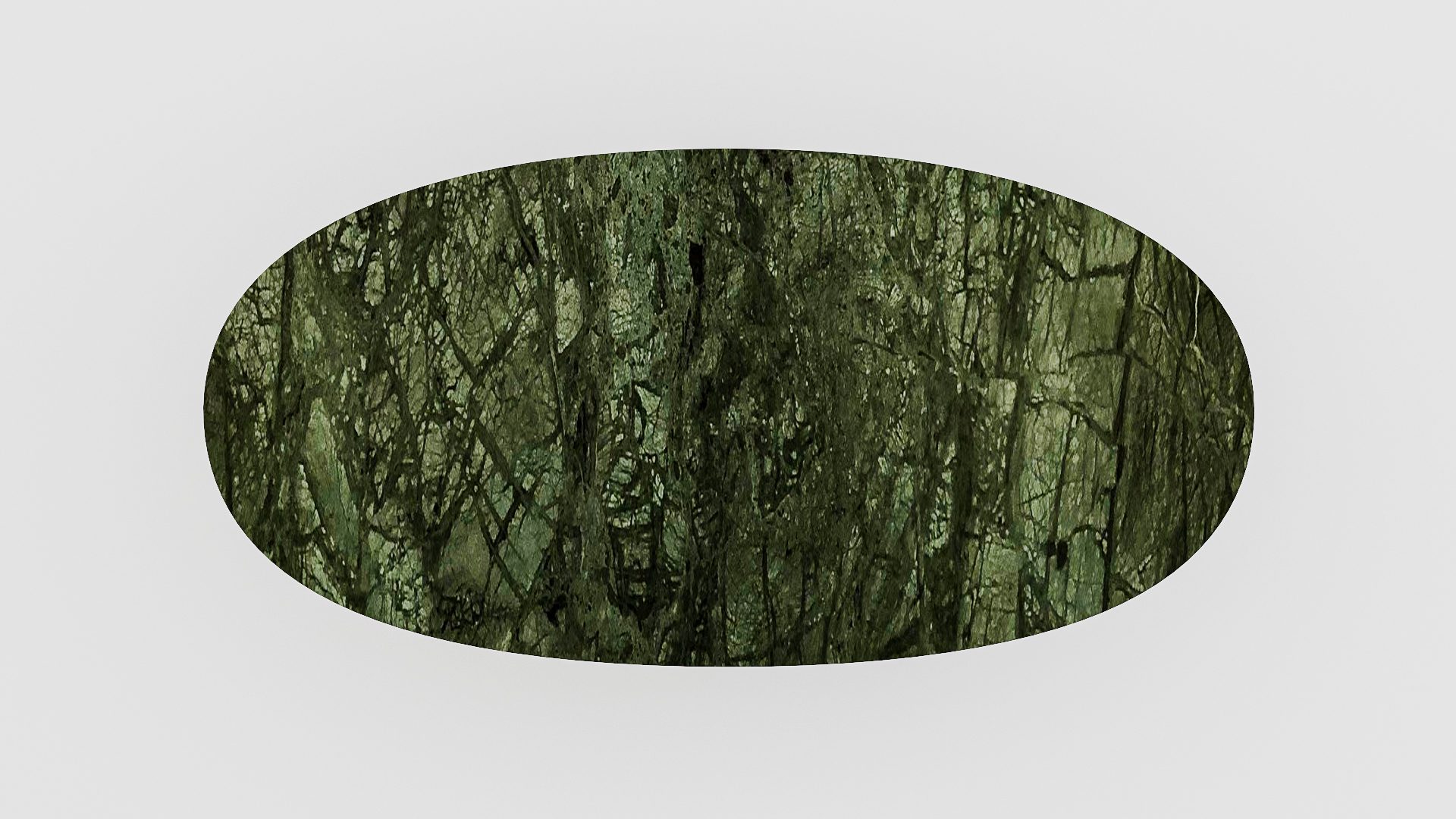 Ovale marmeren eettafel Pipistrello - Verde Guatemala - Afbeelding 4