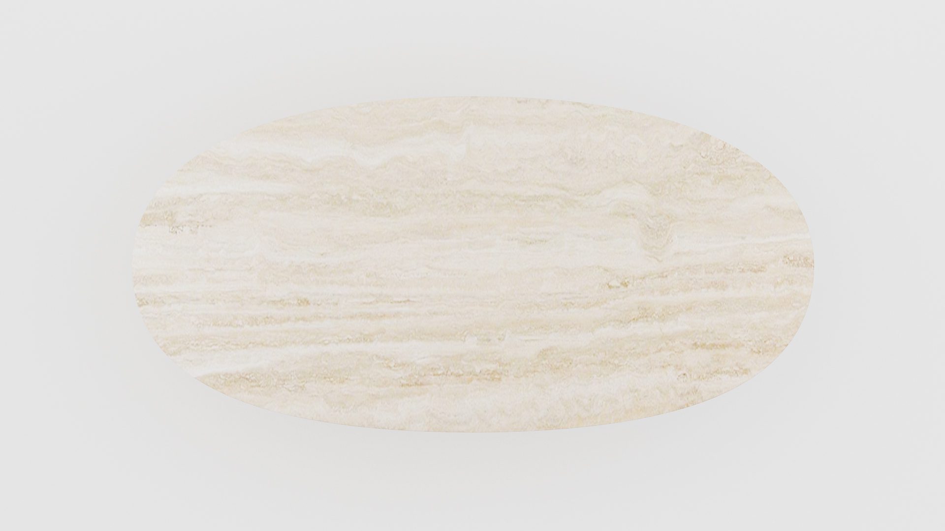 Ovale marmeren eettafel Pipistrello - Travertino Chiaro - Afbeelding 4