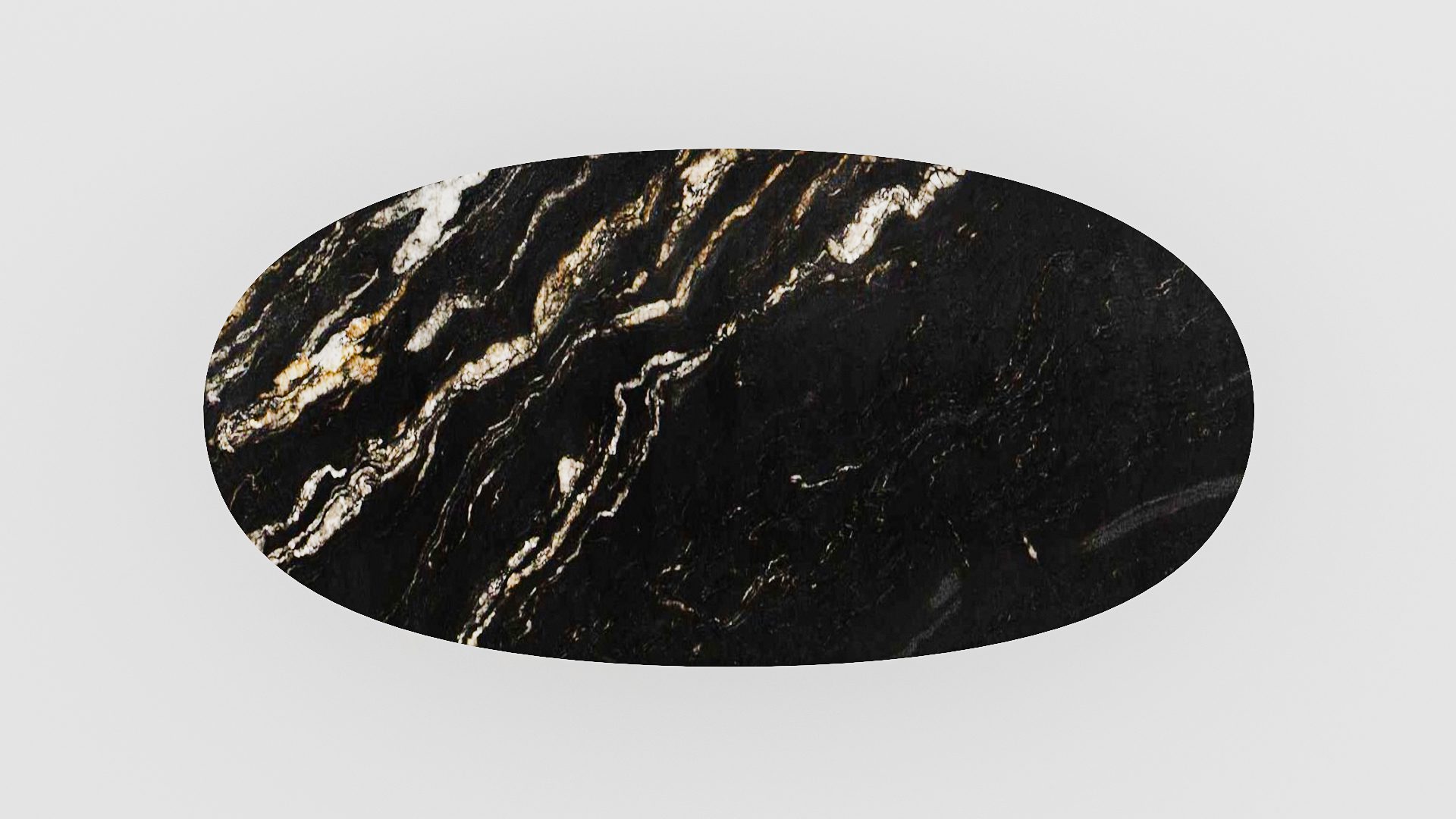 Ovale marmeren eettafel Pipistrello - Titanium - Afbeelding 4