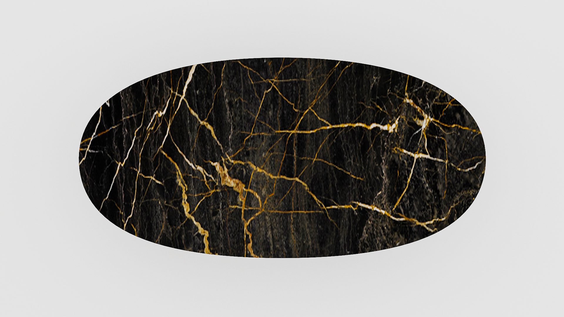 Ovale marmeren eettafel Pipistrello Nero saint port laurent - Afbeelding 4