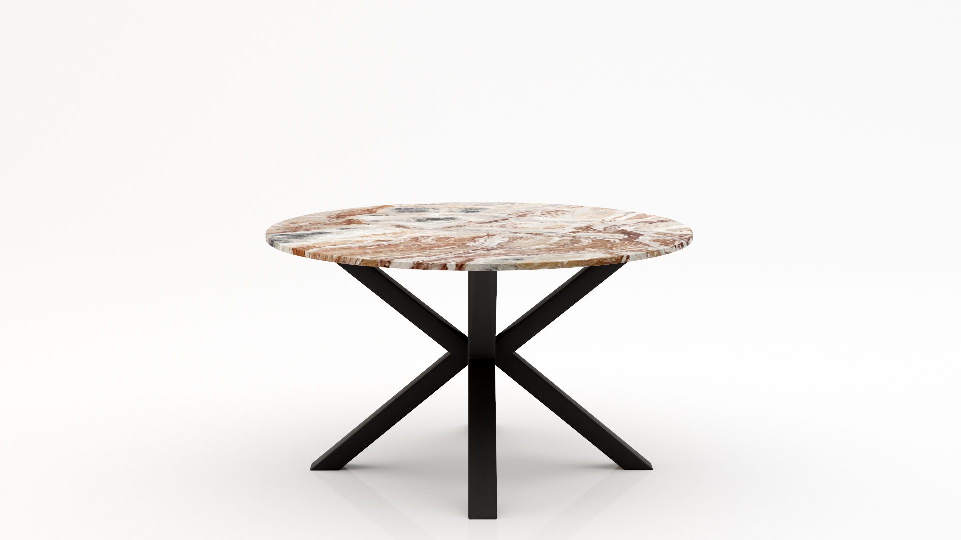 Ronde marmeren eettafel Croce - Arabescato Orobico Rosso - 170cm