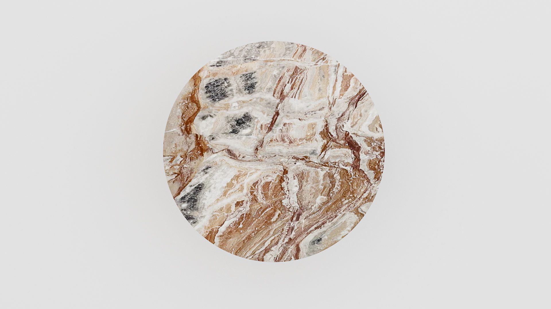 Ronde marmeren eettafel Croce - Arabescato Orobico Rosso - Afbeelding 3