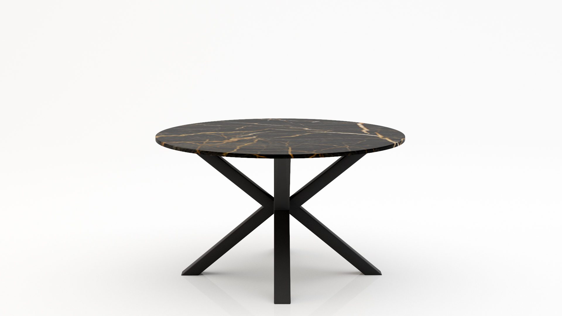 Ronde marmeren eettafel Croce - Nero saint port laurent - 170cm