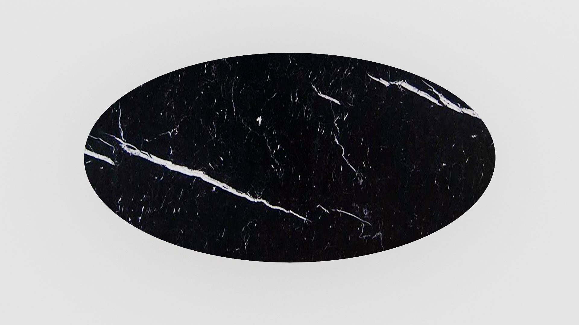 Ovale marmeren eettafel Matrix Farfalle - Nero Marquina - Afbeelding 3