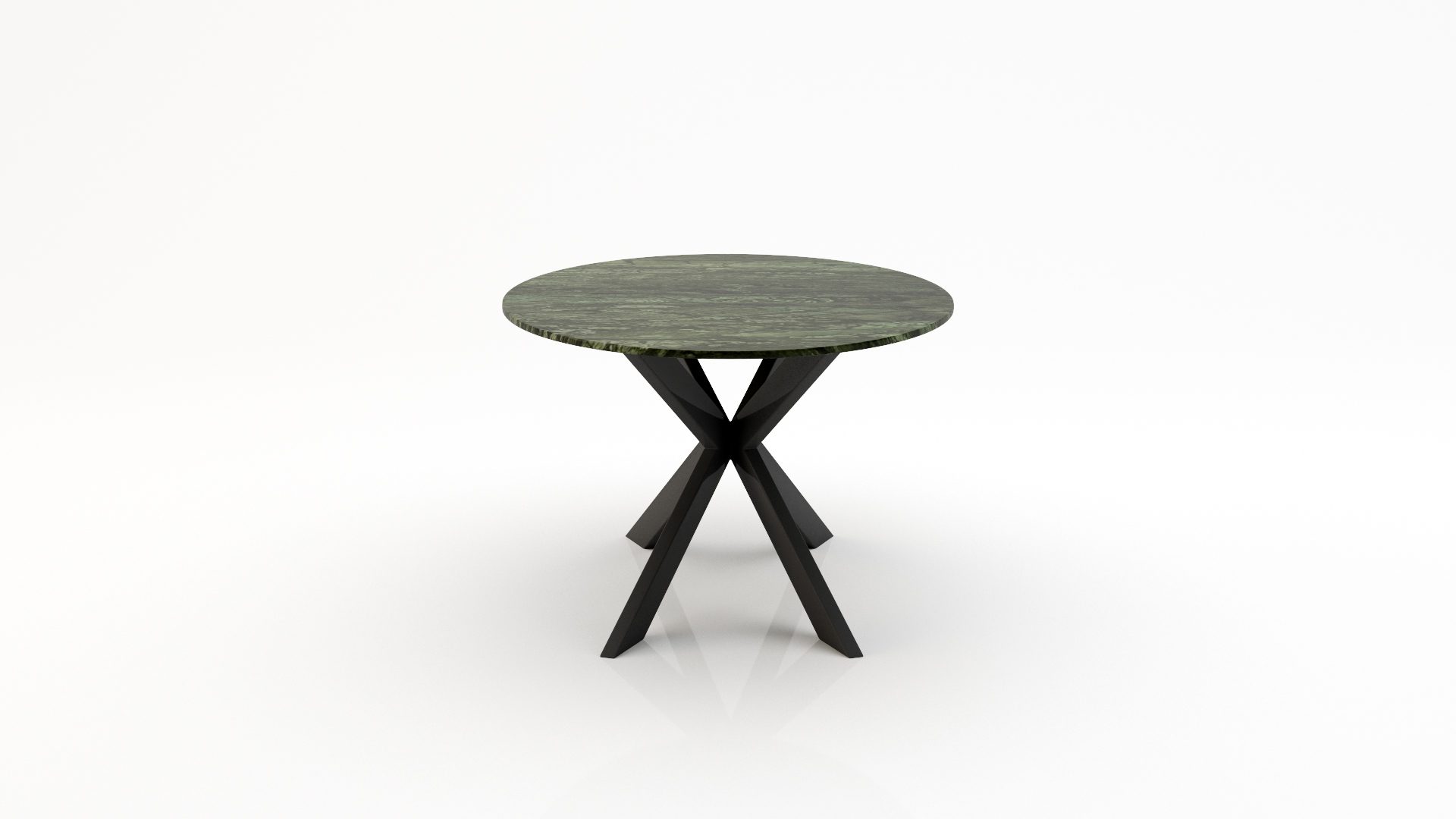 Ovale marmeren eettafel Matrix Farfalle - Verde Guatemala - Afbeelding 2