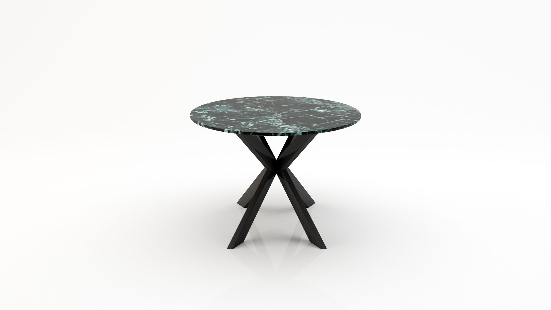 Ovale marmeren eettafel Matrix Farfalle - Verde rameggiato - Afbeelding 2