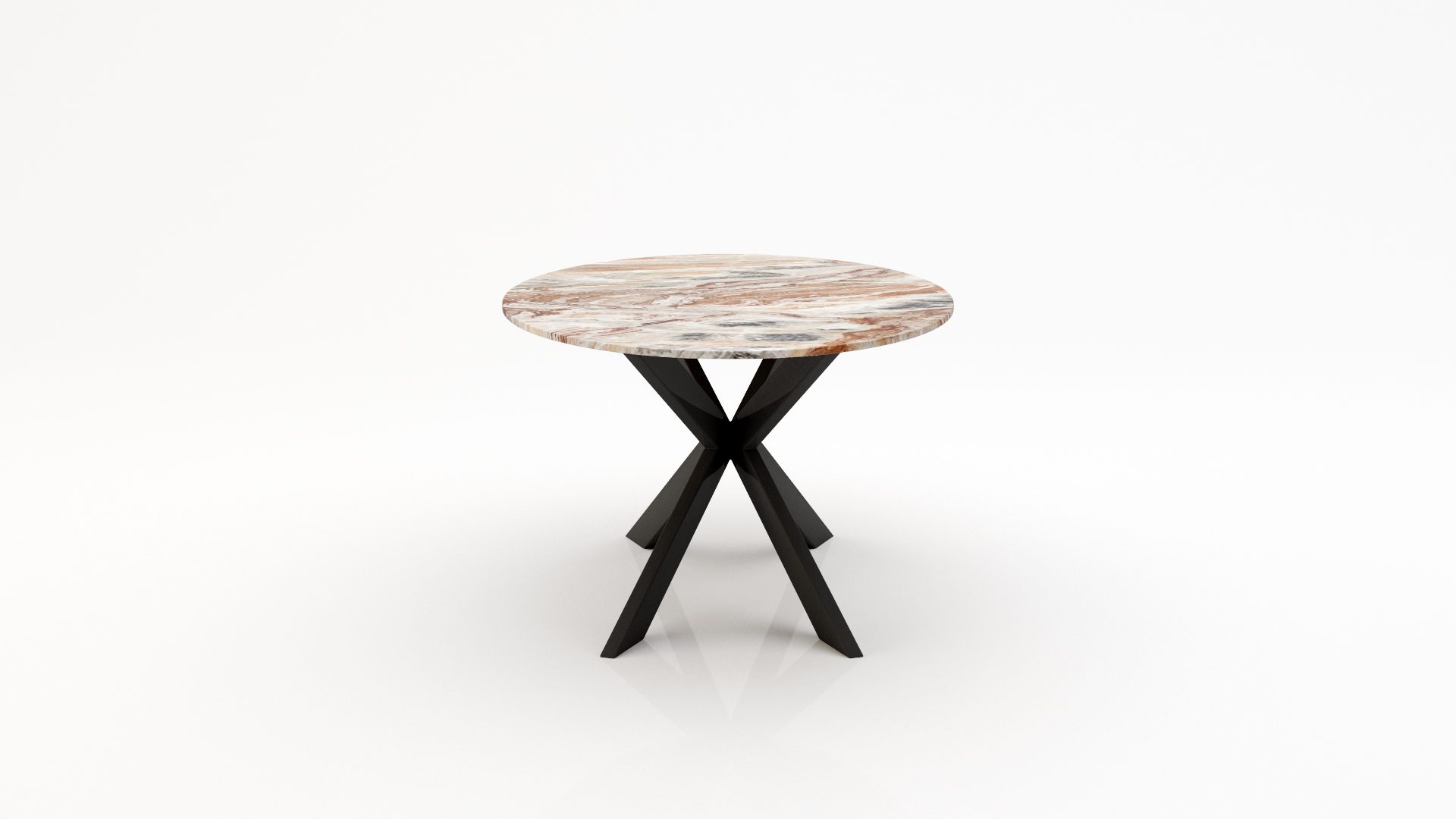 Ovale marmeren eettafel Matrix Farfalle Arabescato Orobico Rosso - Afbeelding 2